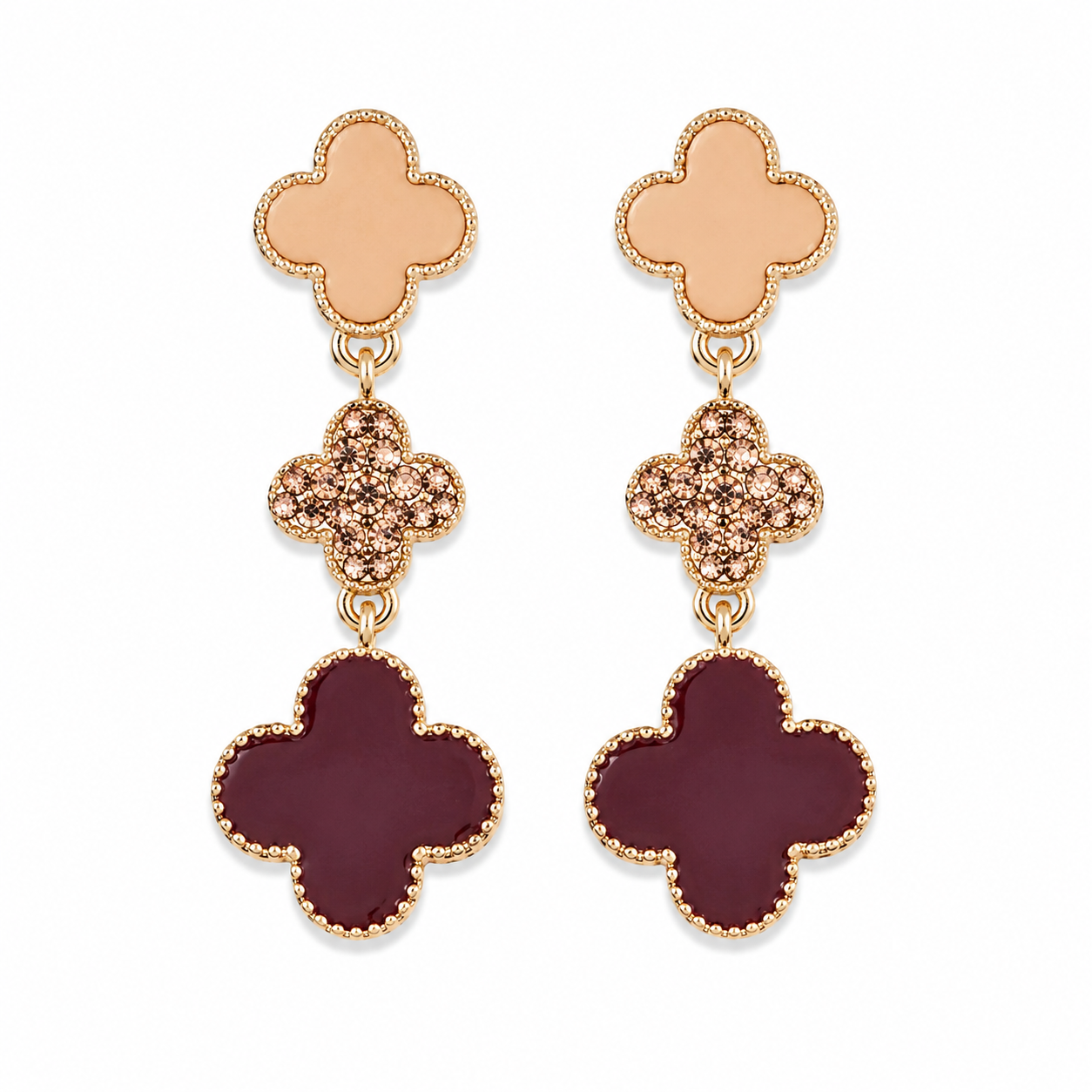 Bordeaux Bloom Earrings