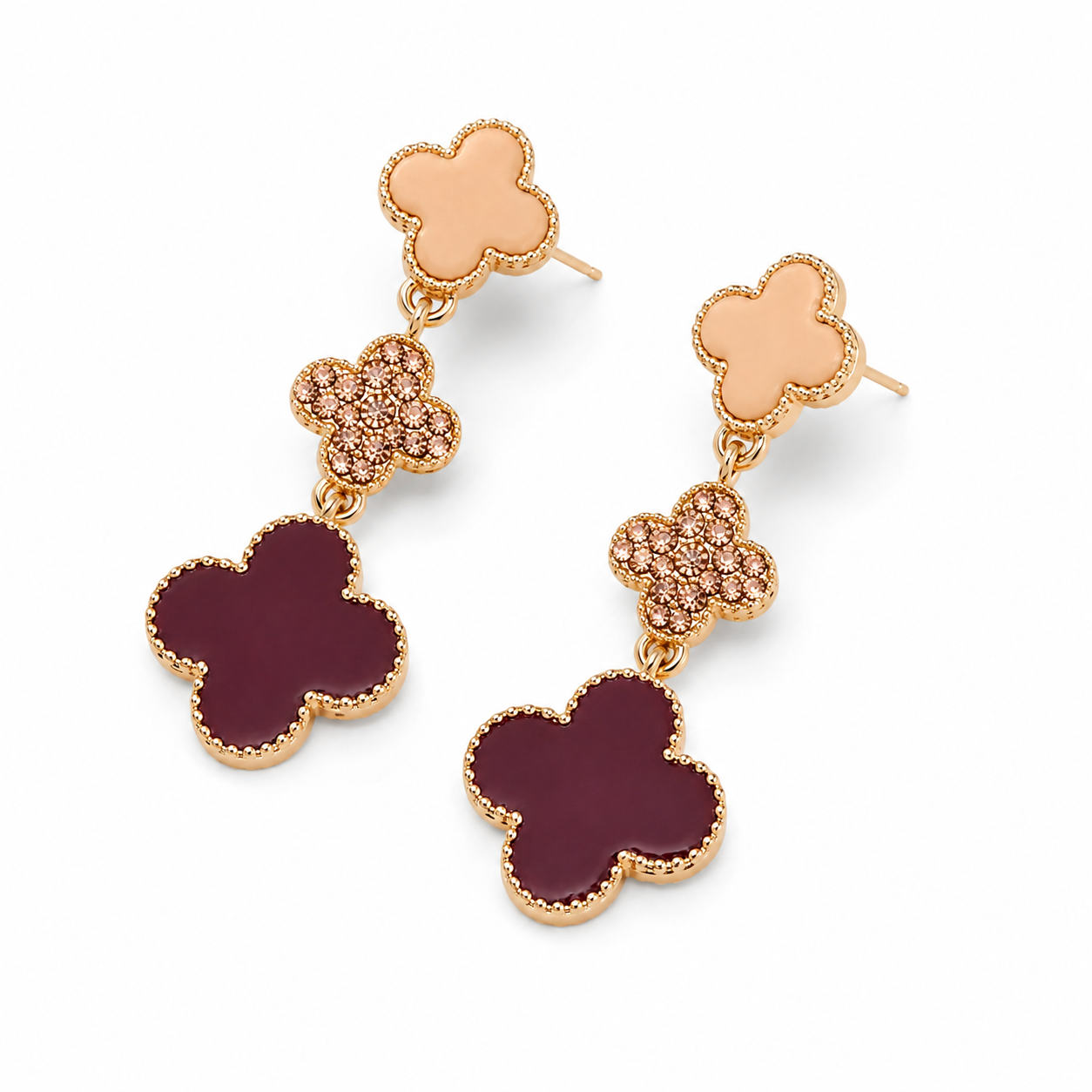 Bordeaux Bloom Earrings
