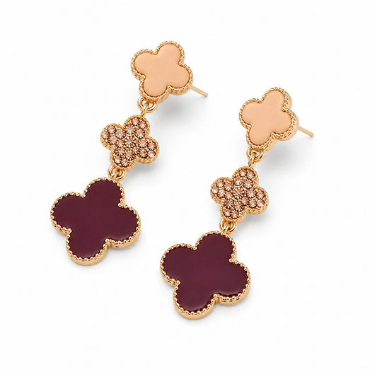 Bordeaux Bloom Earrings