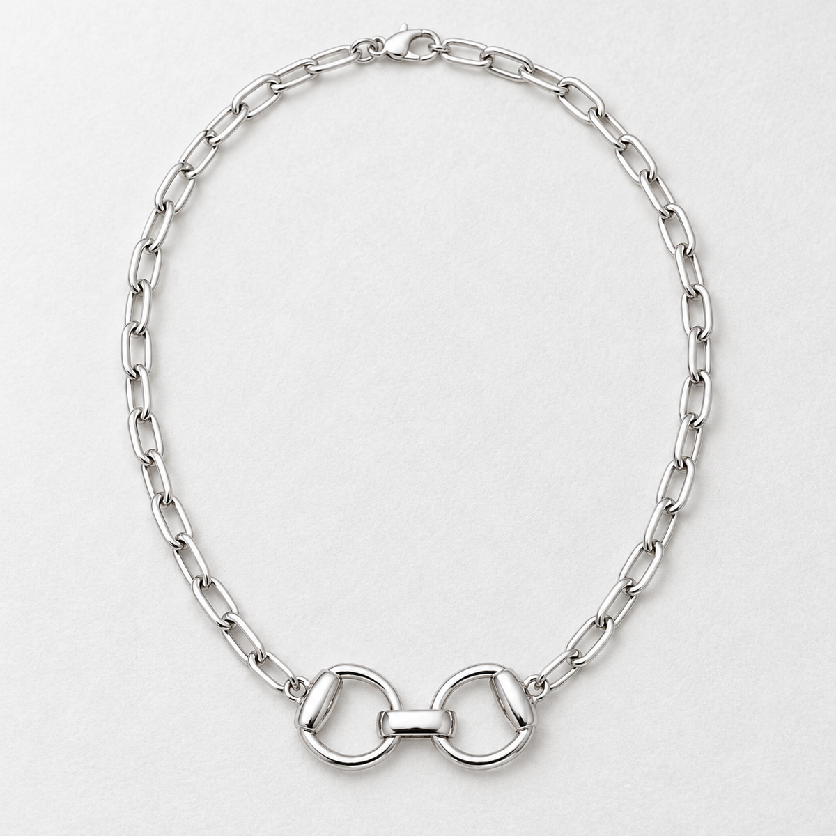 Equestrian Horse Bit Pendant Chain Necklace – Gold or Silver