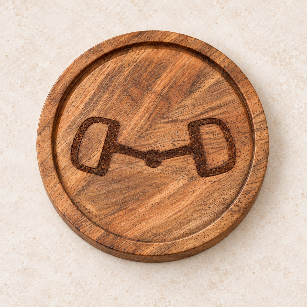 Huntley Equestrian Wooden Horse Bit Coasters – Set of 4