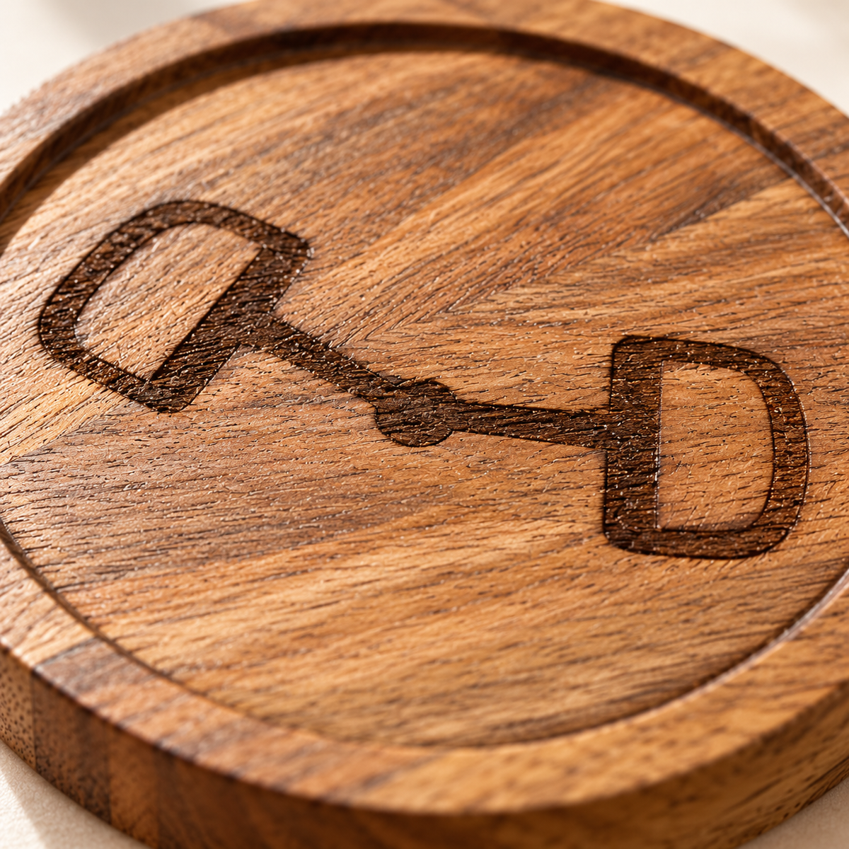 Huntley Equestrian Wooden Horse Bit Coasters – Set of 4
