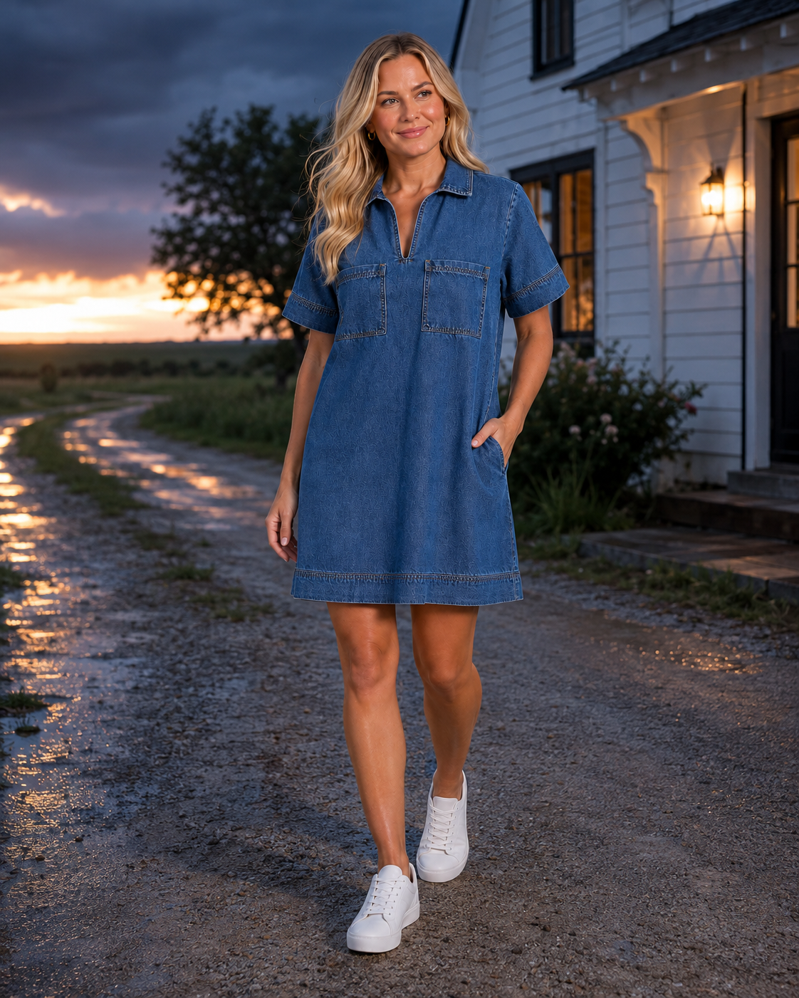 Sunday Drive Denim Mini Dress