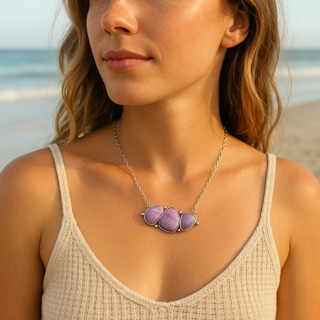 Wisdom Of The West Purple Fashion Necklace