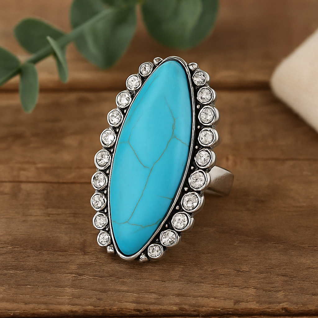 Up On A Rock Cowgirl Western Fashion Adjustable Ring