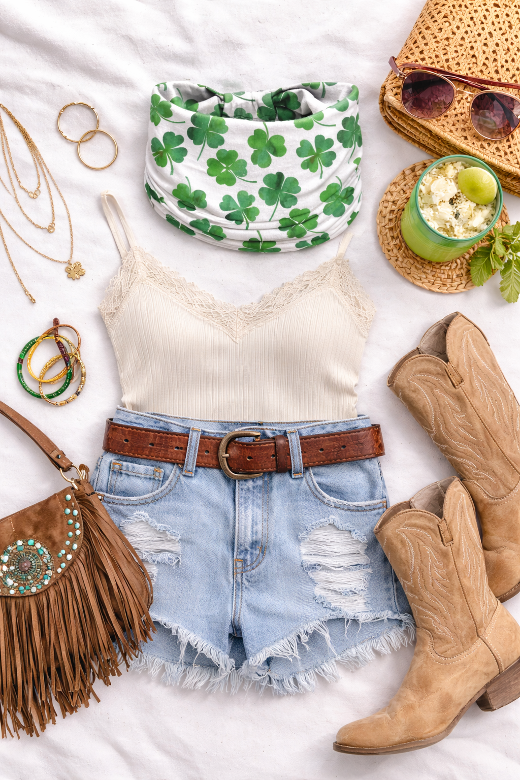 St. Patrick's Day Shamrock Shake Festive Stretch Yoga Headband