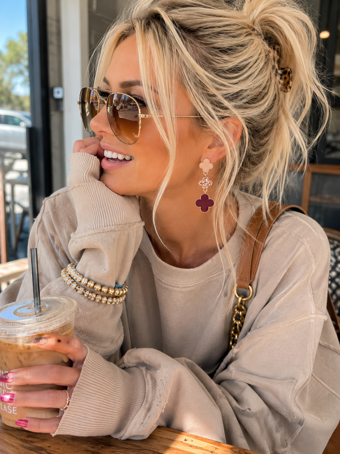 Bordeaux Bloom Earrings
