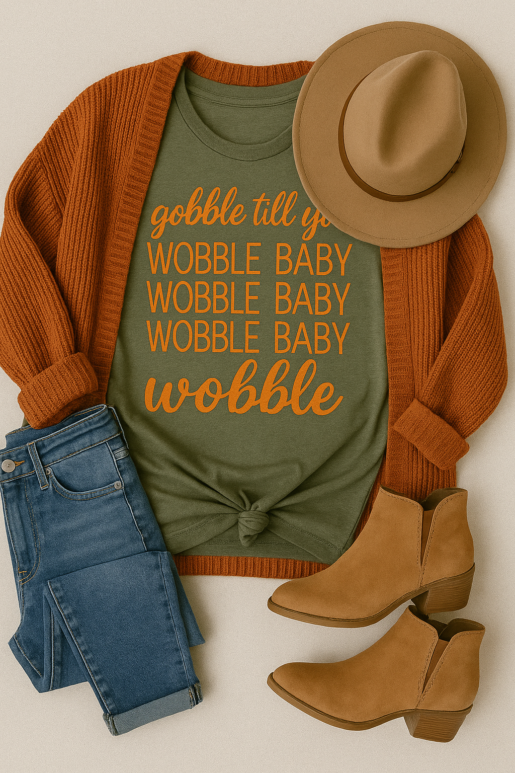Gobble Till you Wobble Baby Graphic Tee