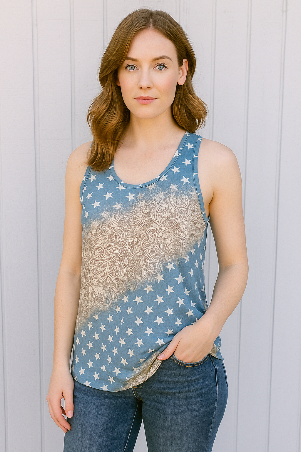 Crazy Train Leather Lass Tank Top
