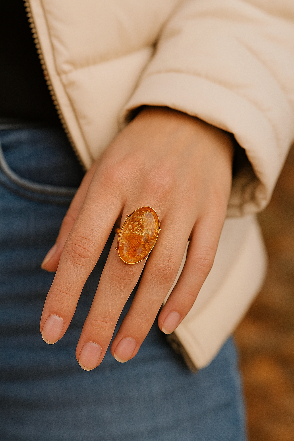 Looking At The Flower Side Ring