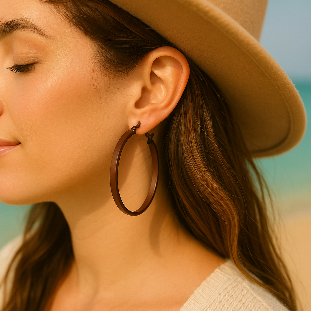 My Rodeo Hoops Vegan Leather Fashion Hoop Earrings