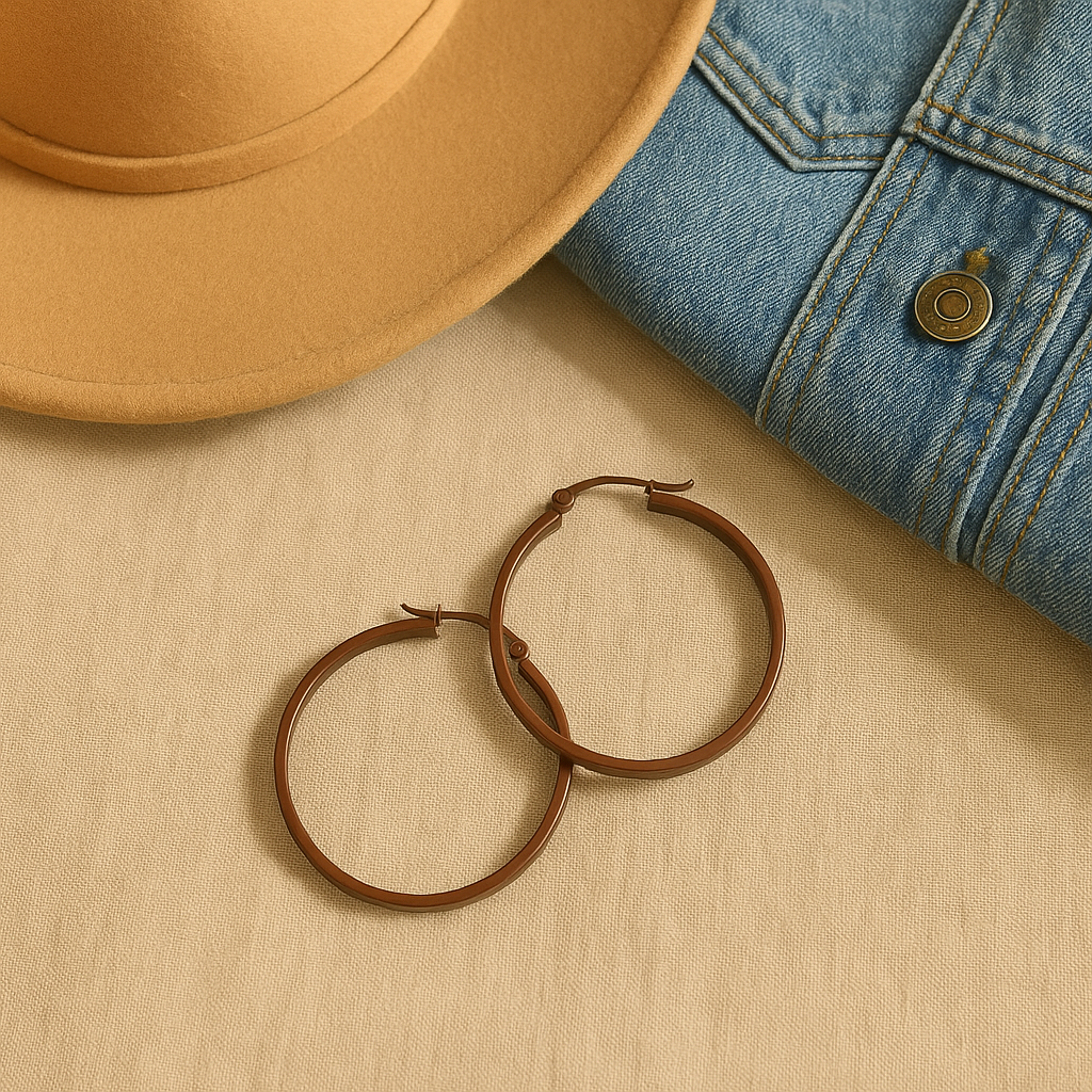 My Rodeo Hoops Vegan Leather Fashion Hoop Earrings