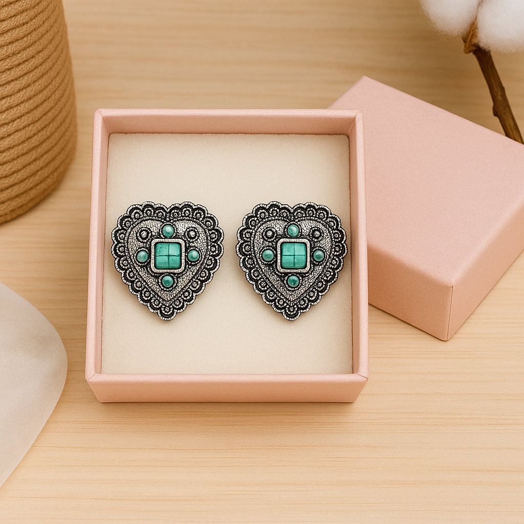 Saddle Heart Earrings