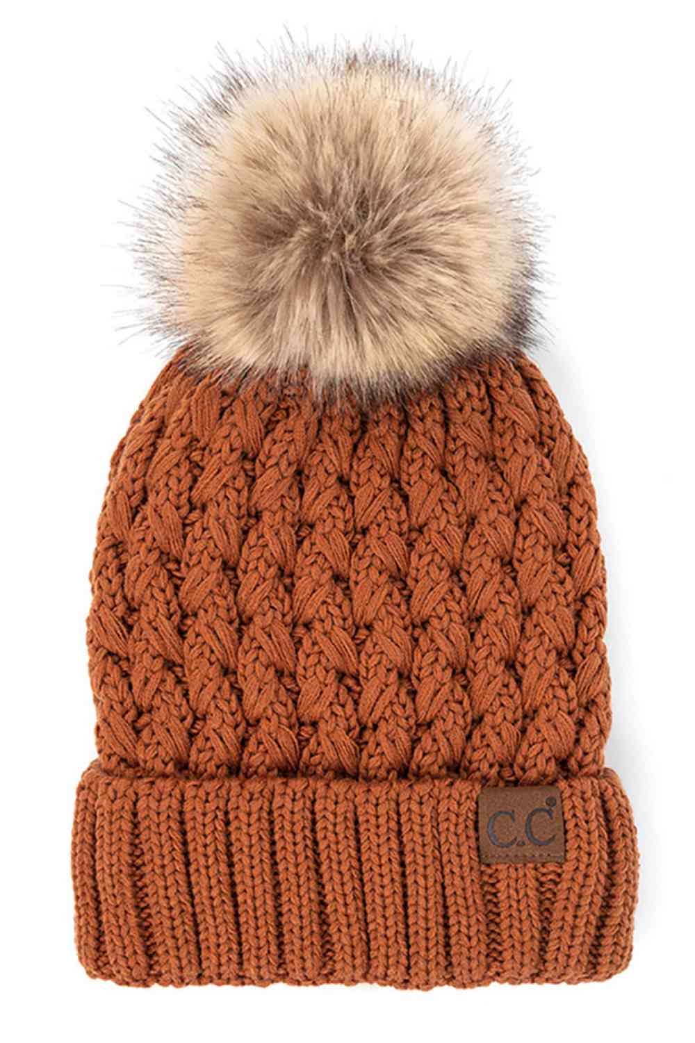 Summit Lattice Pom Beanie