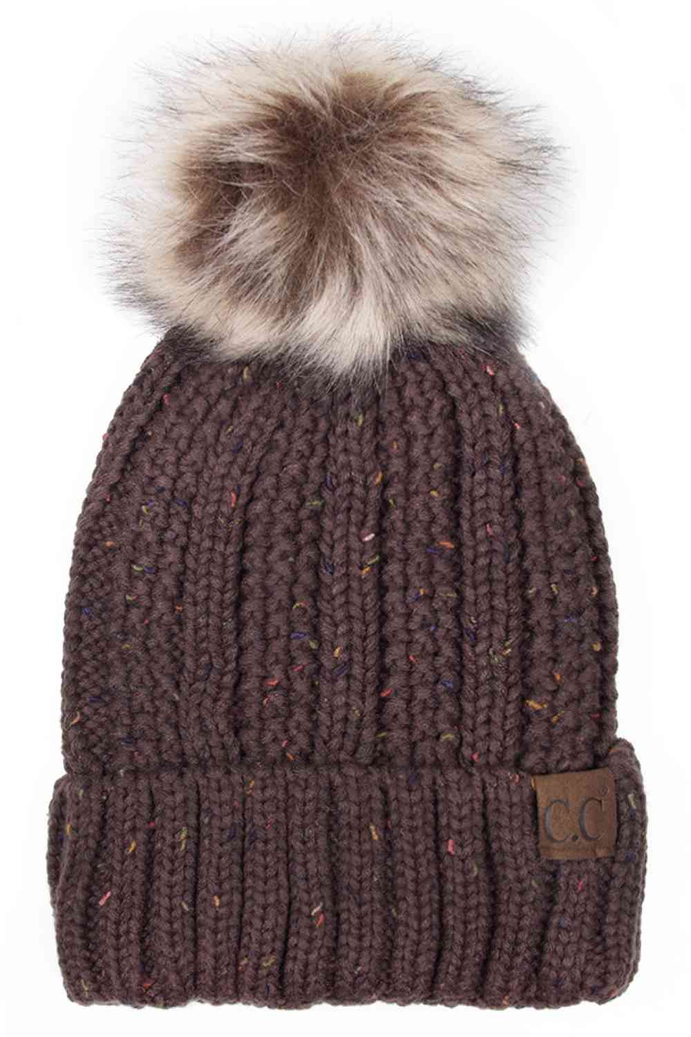 Aspen Confetti Fleece-Lined Pom Beanie