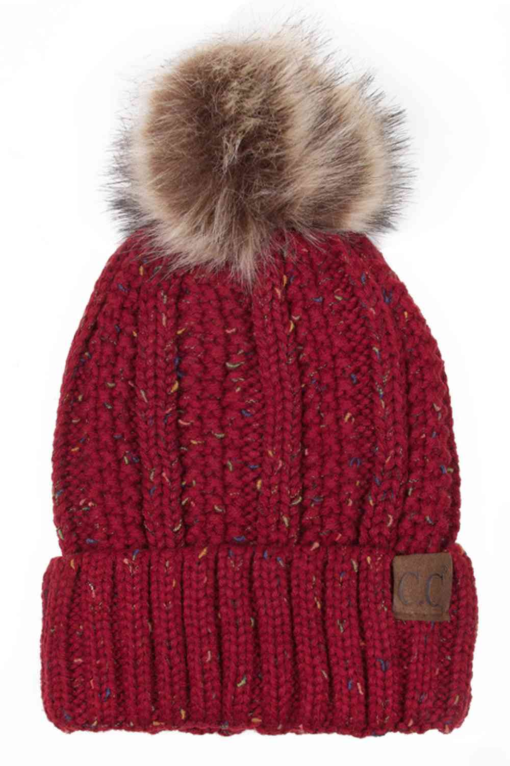 Aspen Confetti Fleece-Lined Pom Beanie