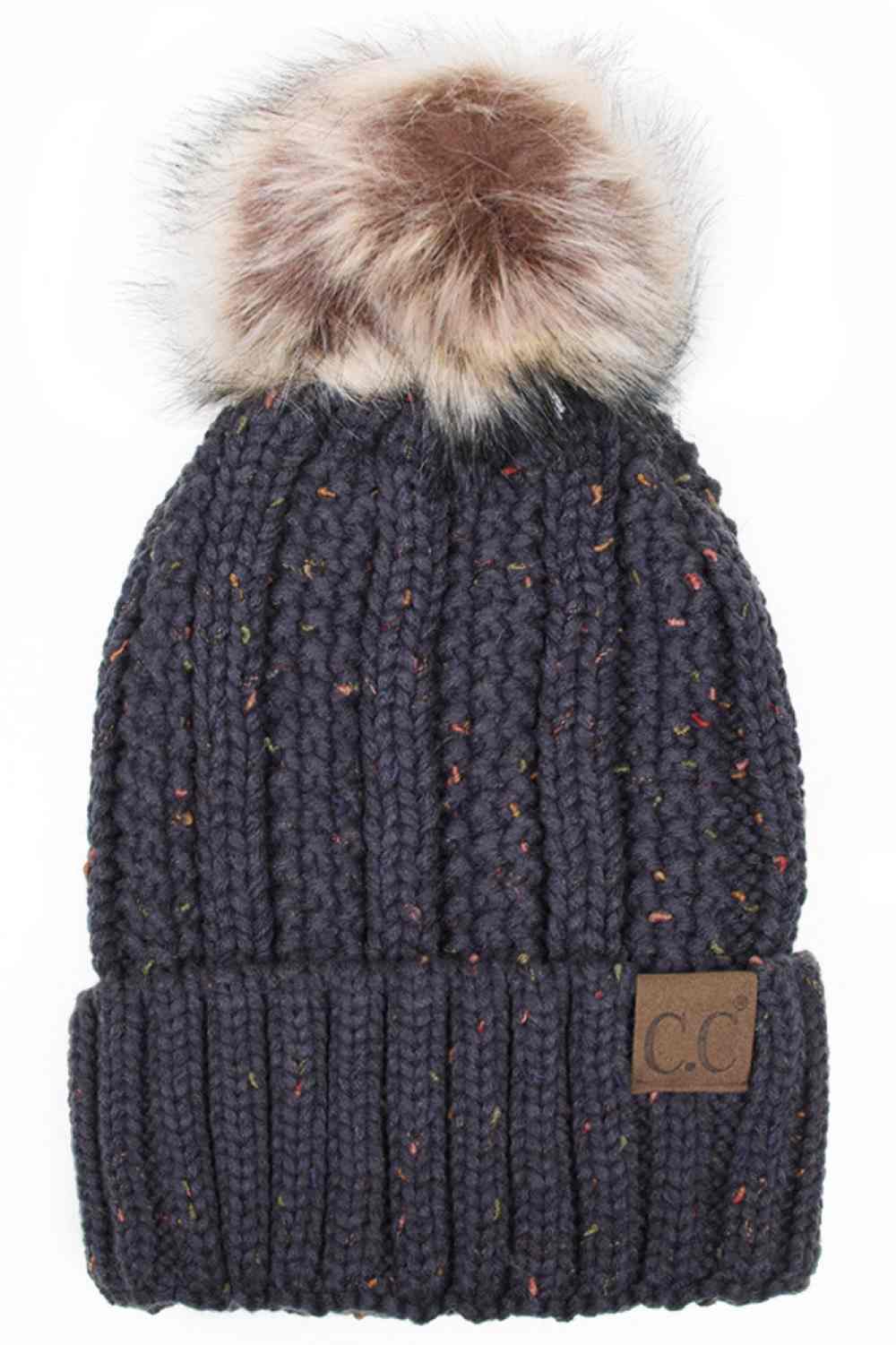 Aspen Confetti Fleece-Lined Pom Beanie