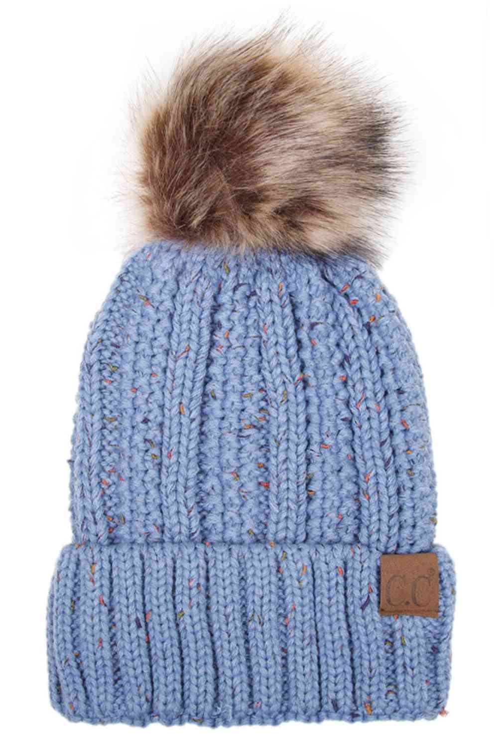 Aspen Confetti Fleece-Lined Pom Beanie