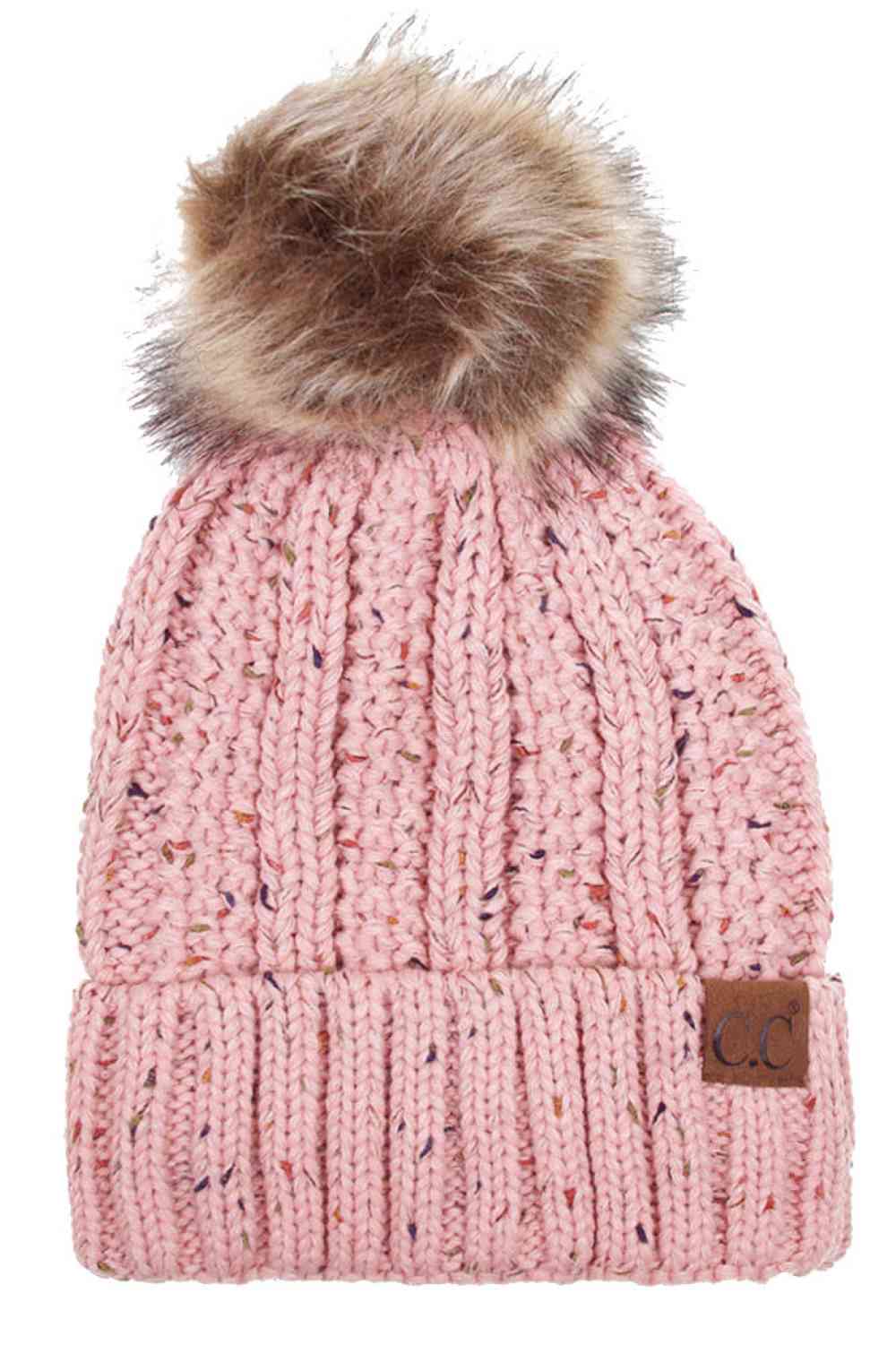 Aspen Confetti Fleece-Lined Pom Beanie