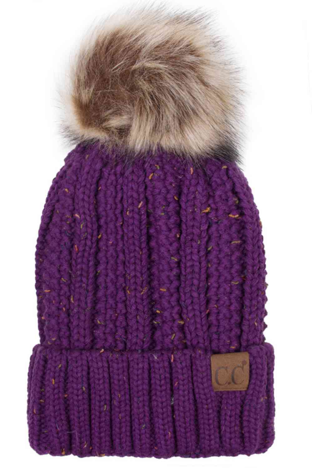 Aspen Confetti Fleece-Lined Pom Beanie