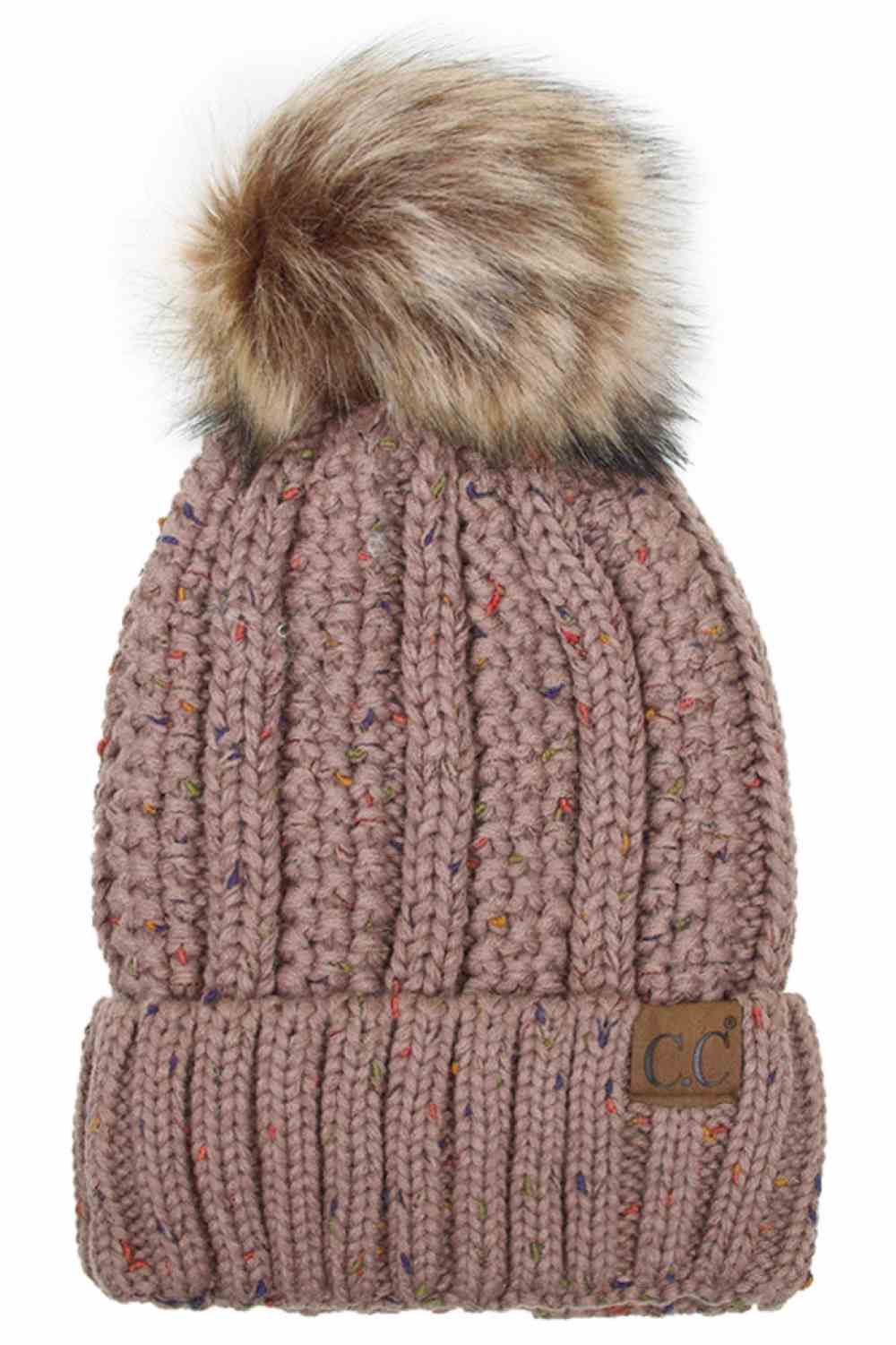 Aspen Confetti Fleece-Lined Pom Beanie