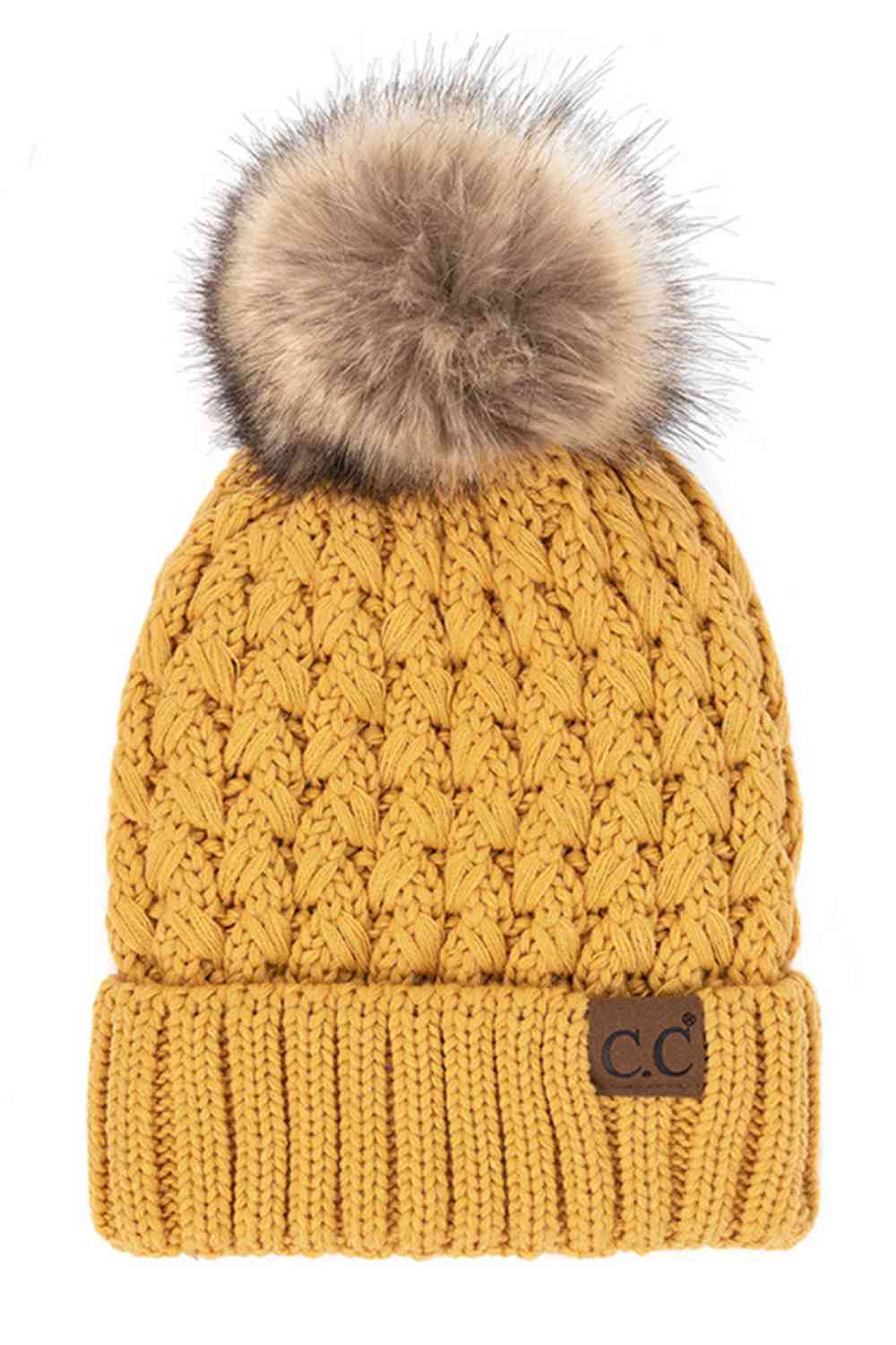 Summit Lattice Pom Beanie