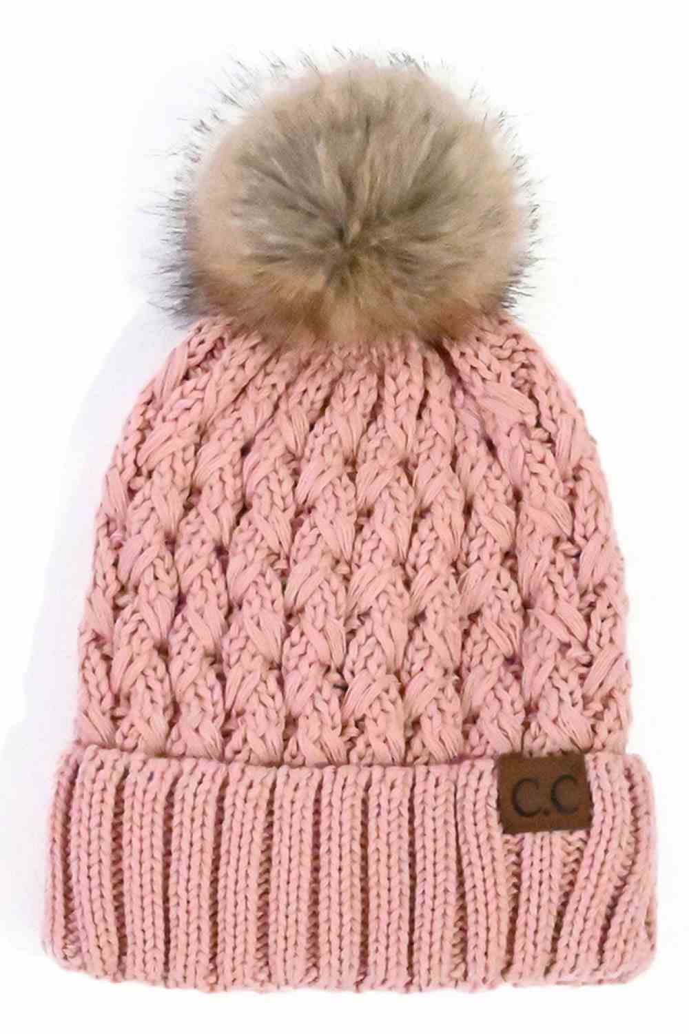 Summit Lattice Pom Beanie