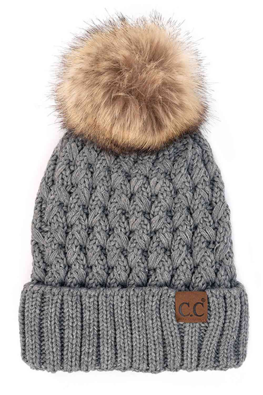 Summit Lattice Pom Beanie