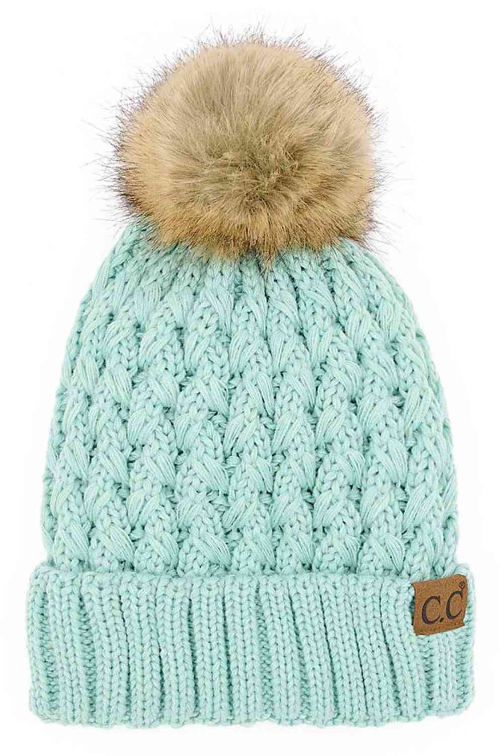 Summit Lattice Pom Beanie
