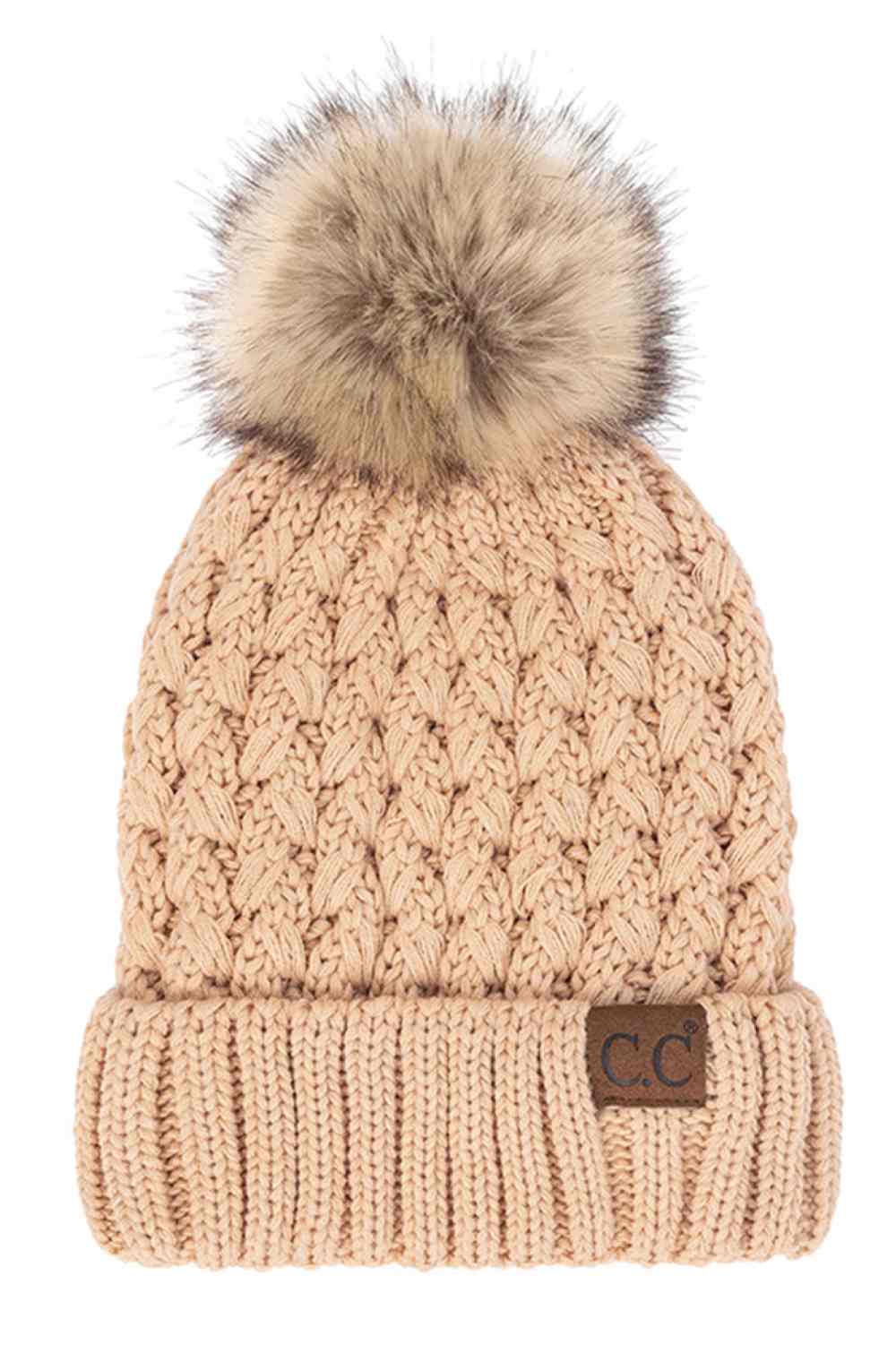 Summit Lattice Pom Beanie