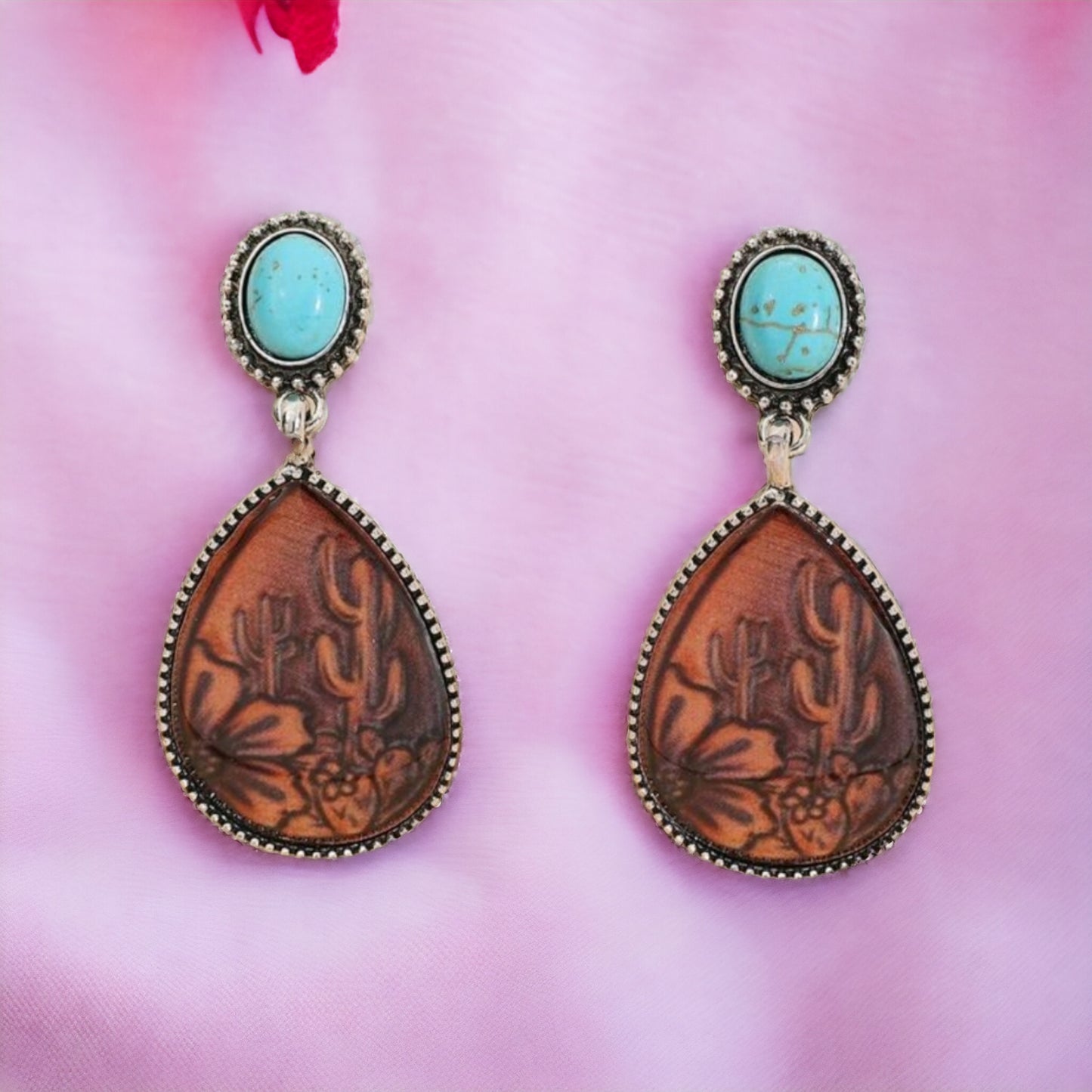 Behind The Glass Western Scencery Drop Earrings