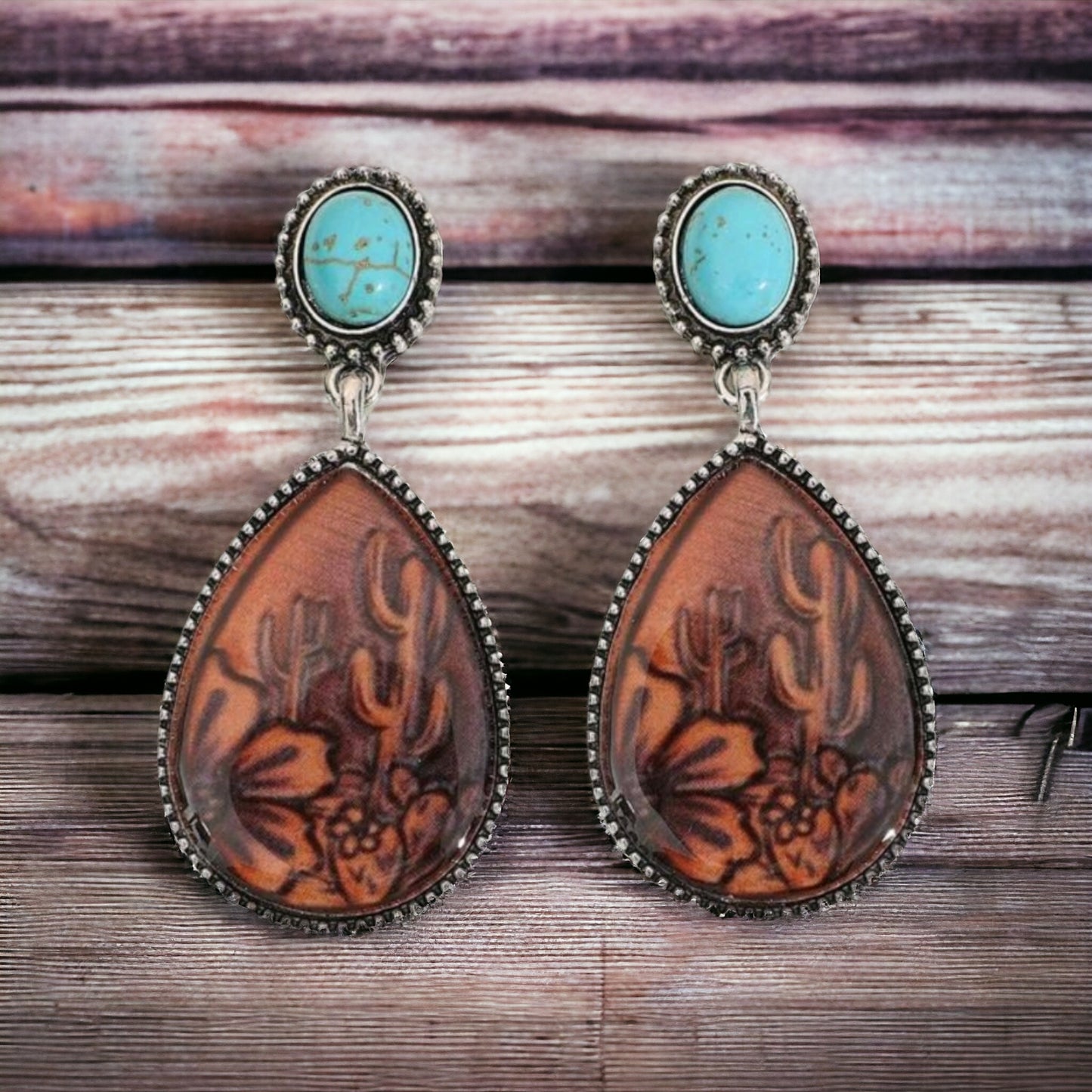 Behind The Glass Western Scencery Drop Earrings