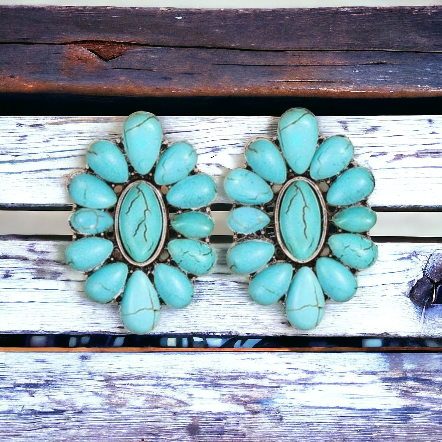 Western Blossom Stud Fashion Earrings in Multiple Colors