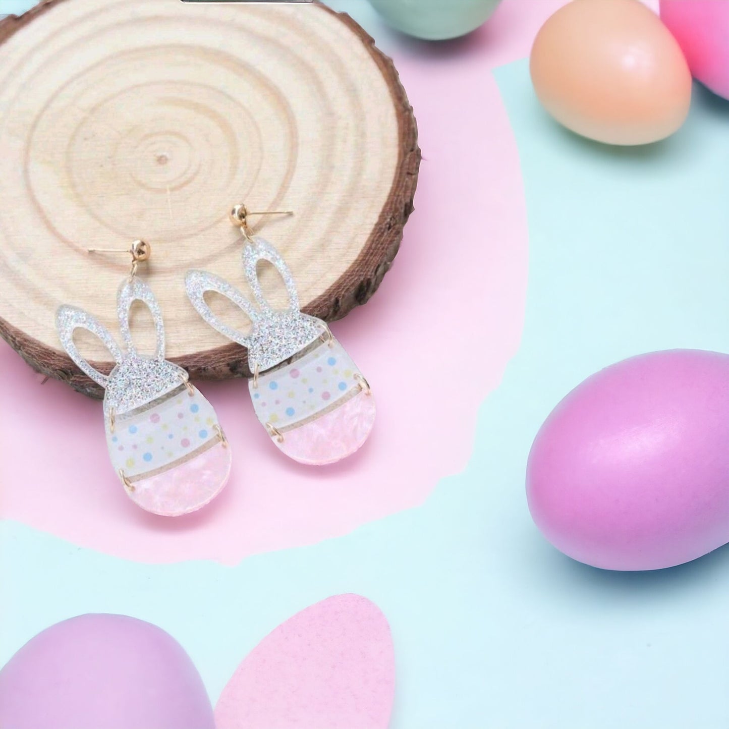 When Easter Comes To Town Drop Egg Earrings