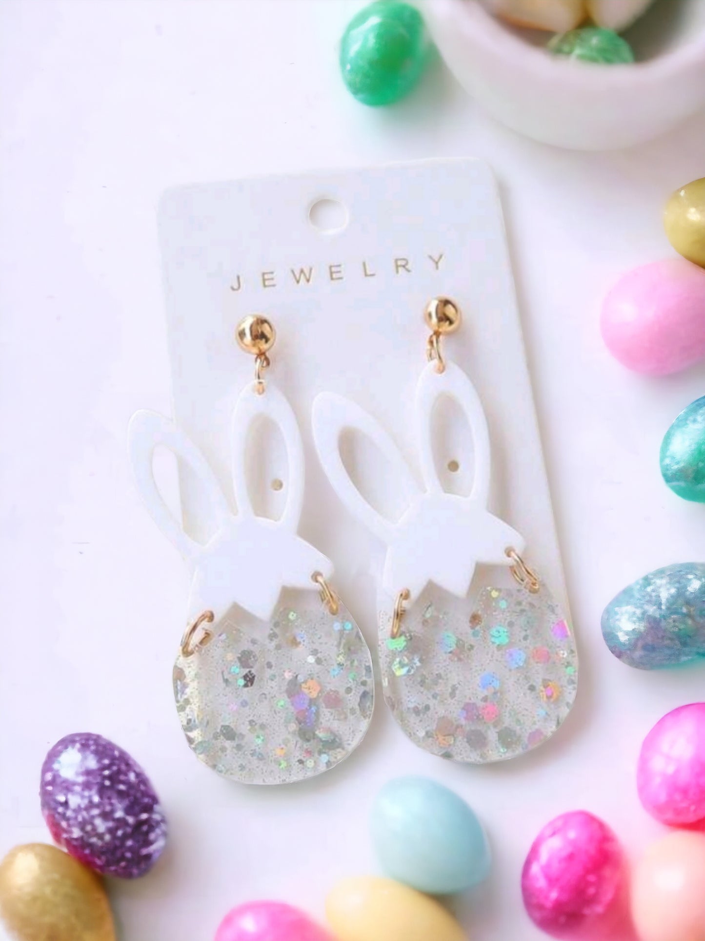 When Easter Comes To Town Drop Egg Earrings