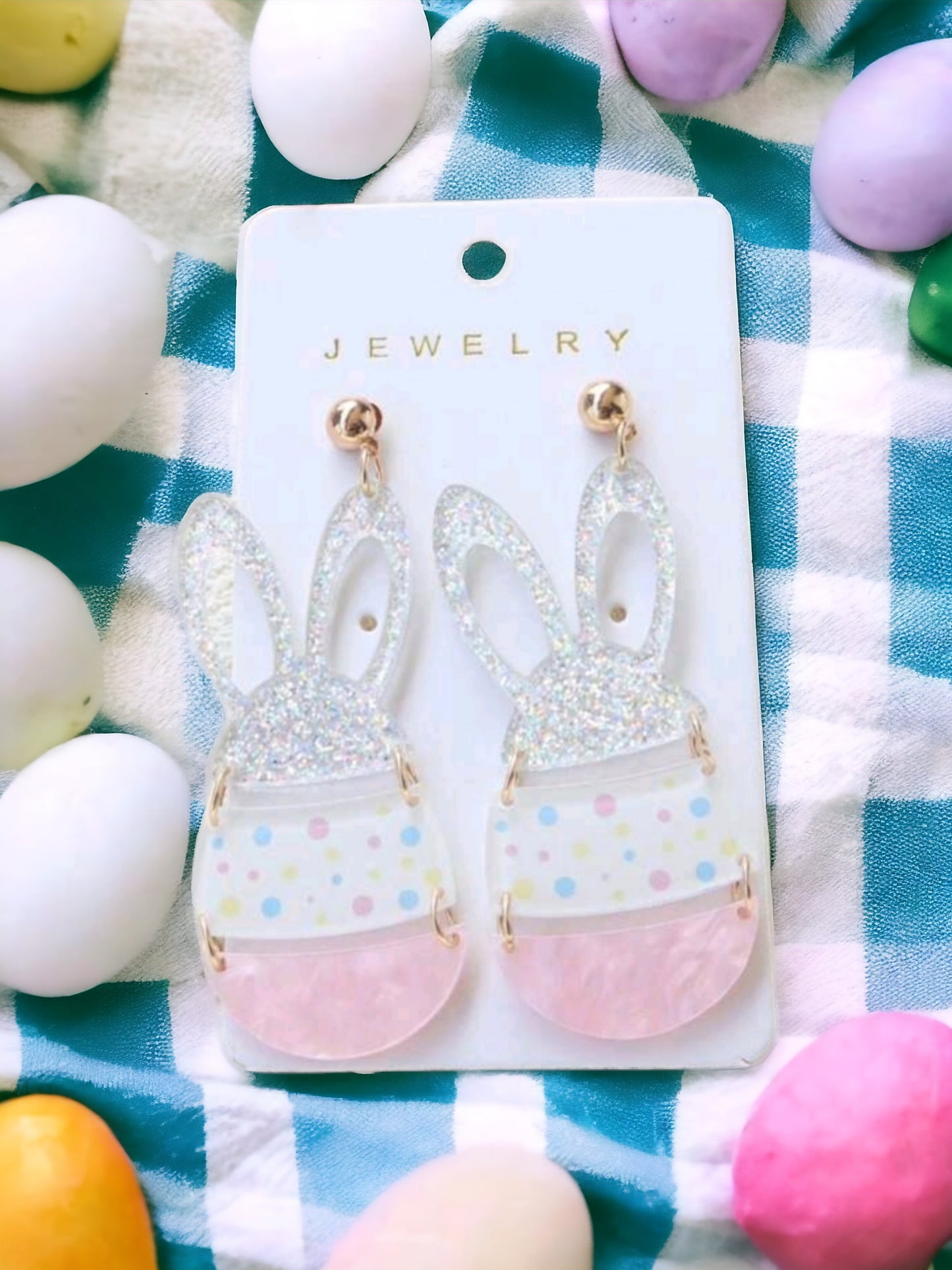 When Easter Comes To Town Drop Egg Earrings