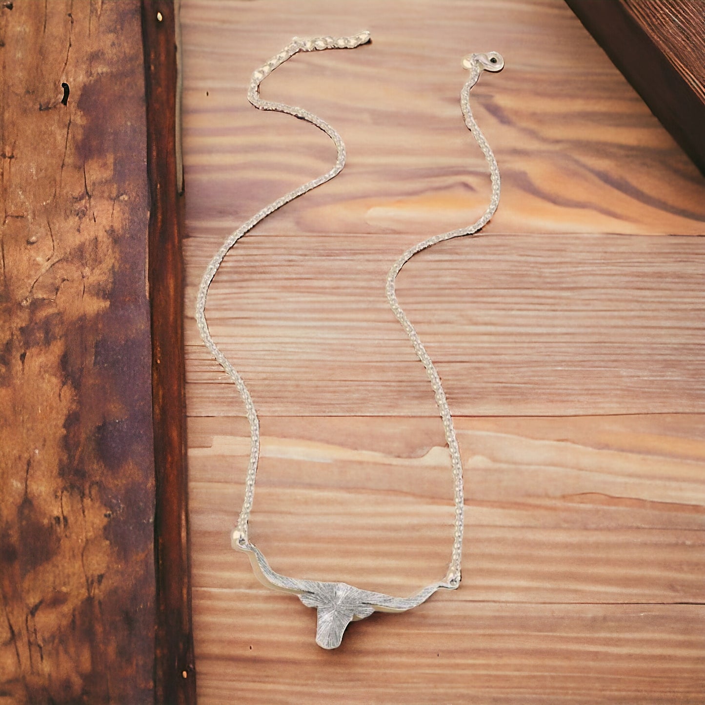 Texas Longhorn Dainty Necklace