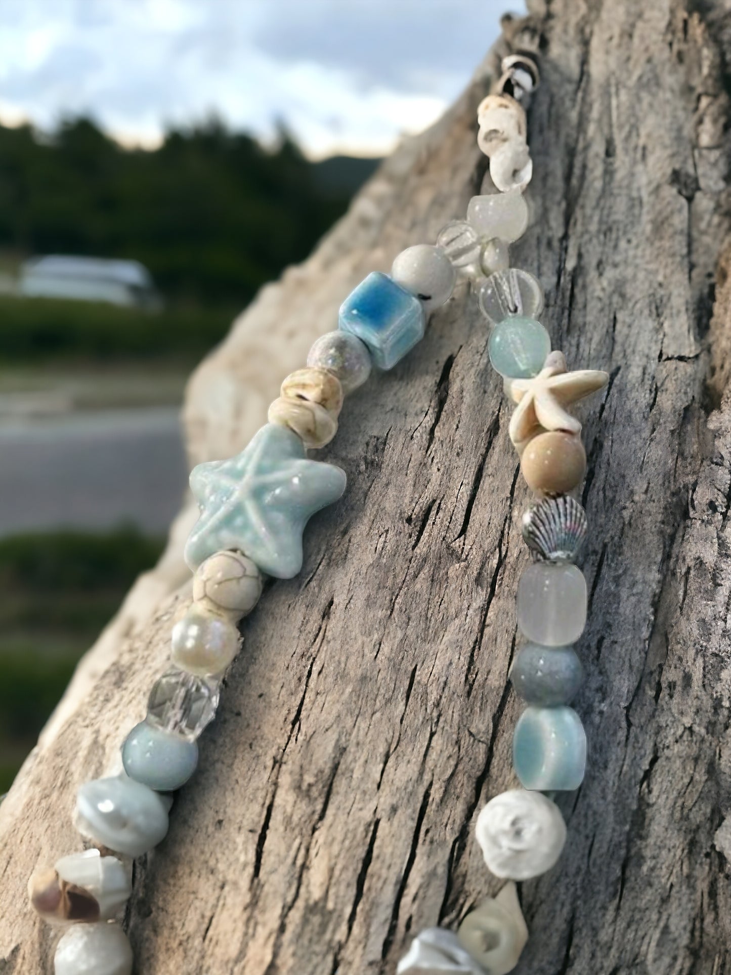 Ocean Sea Shells And Memories Ceramic Phone Strap