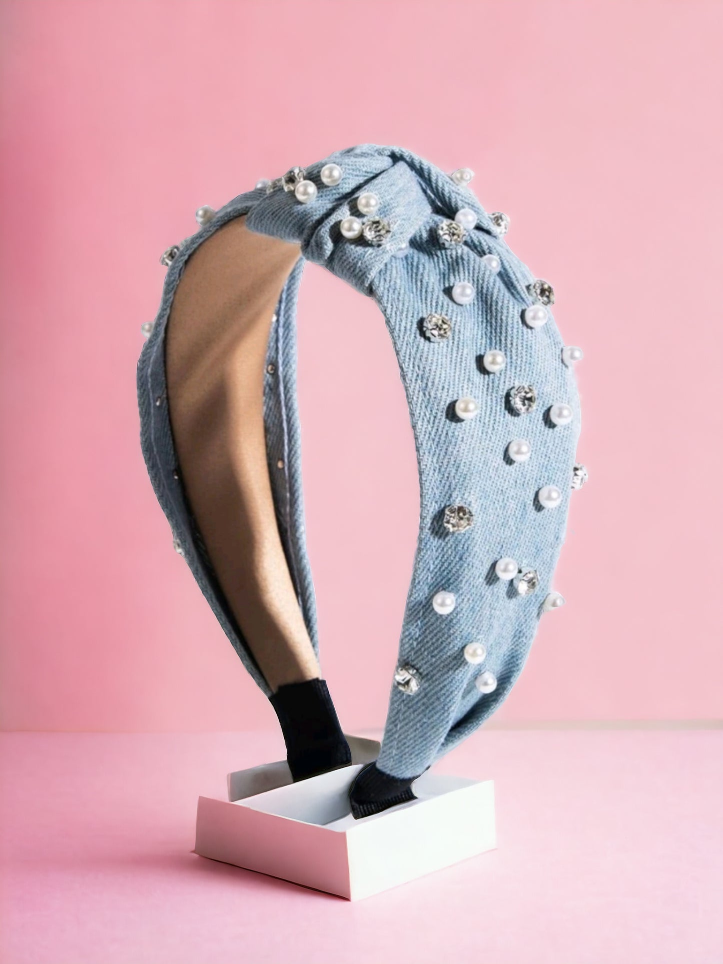 Frayed Way Jean Top Knot Headbands