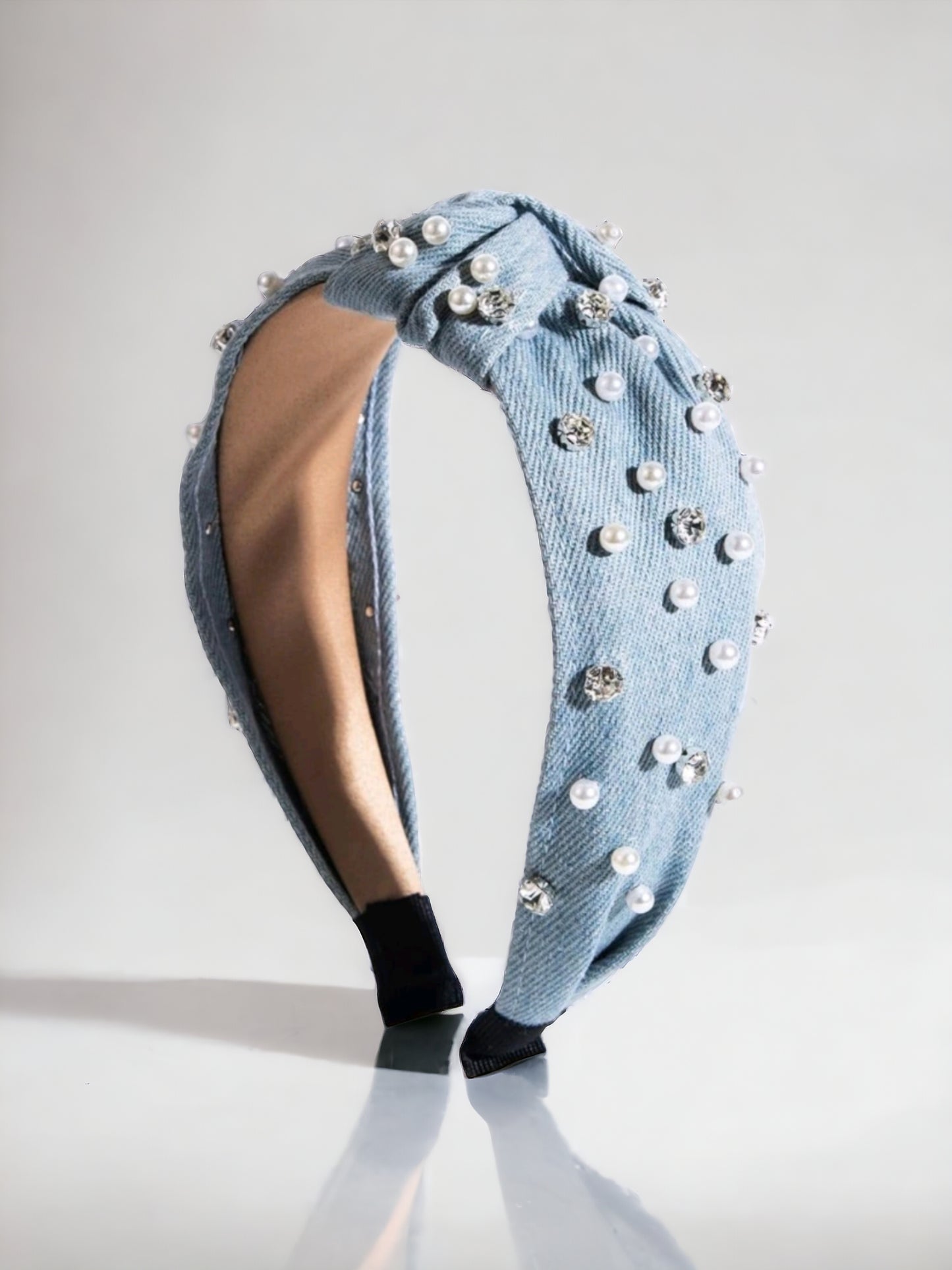 Frayed Way Jean Top Knot Headbands