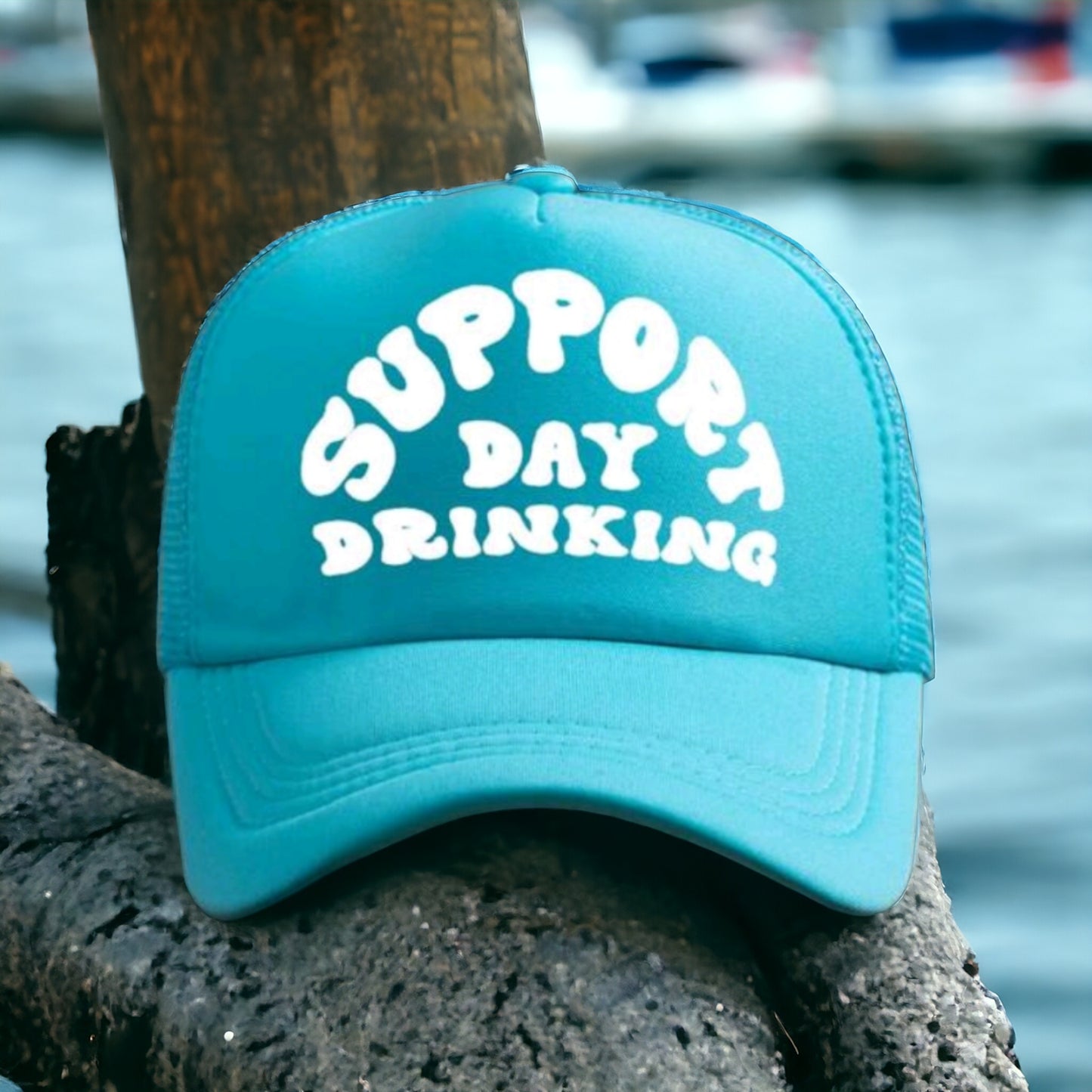 Support Day Drinking Trucker Snap Back Hat