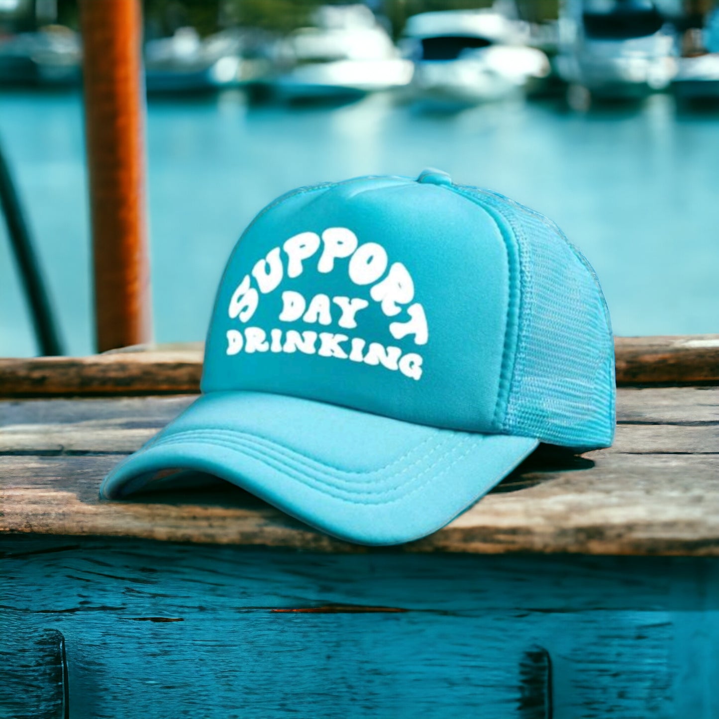 Support Day Drinking Trucker Snap Back Hat