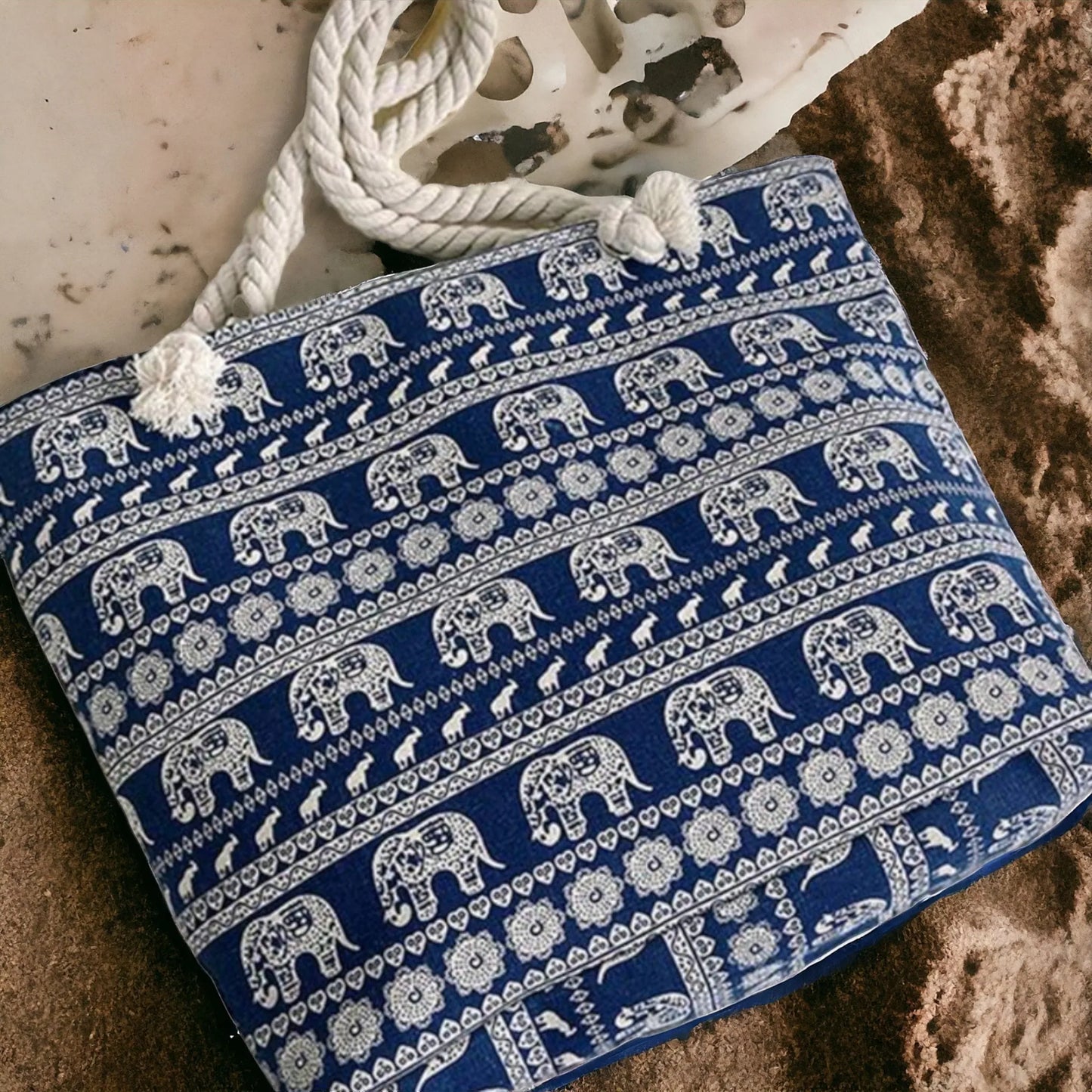 Into The Jungle Elephant Shoulder Bag with Zipper