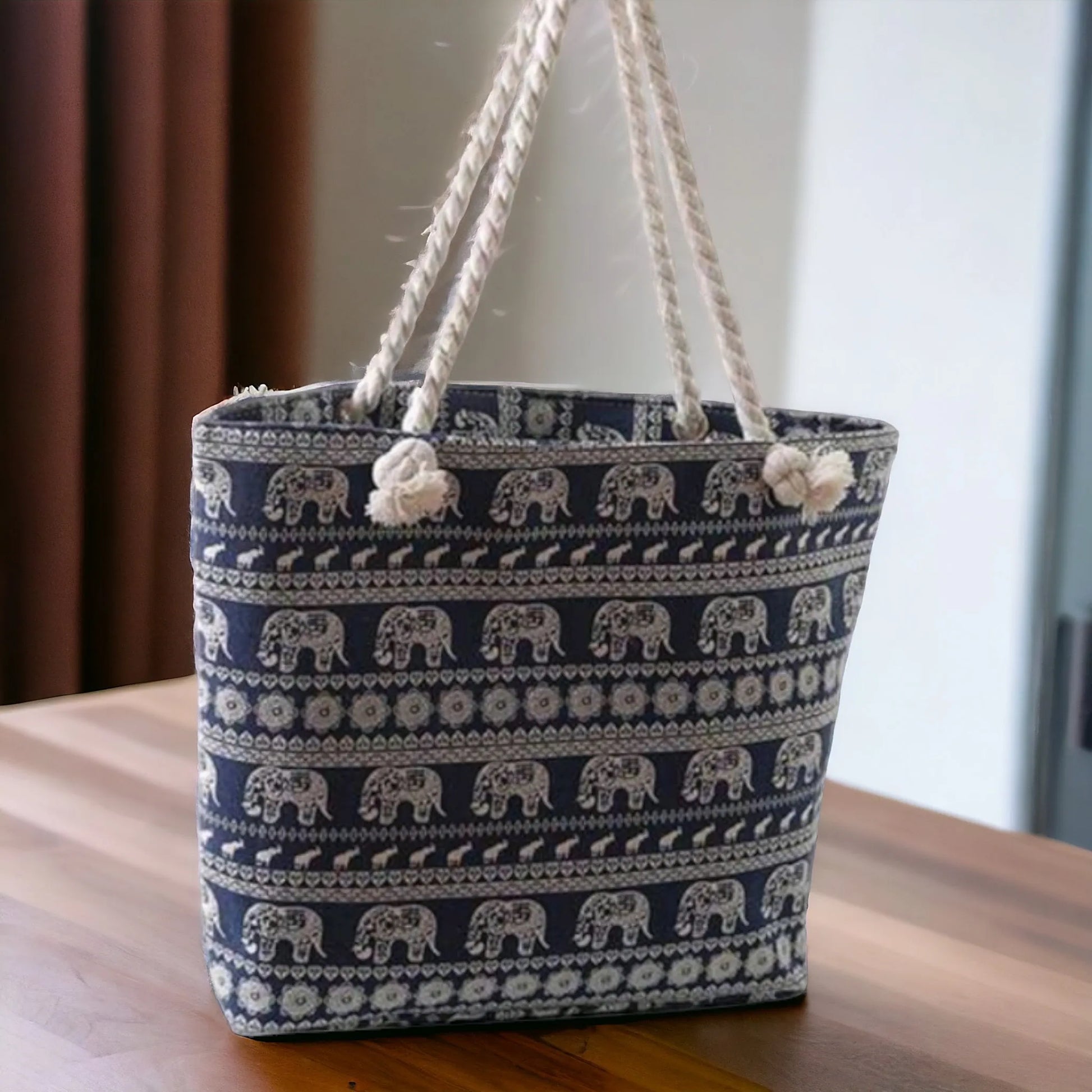 Into The Jungle Elephant Shoulder Bag with Zipper