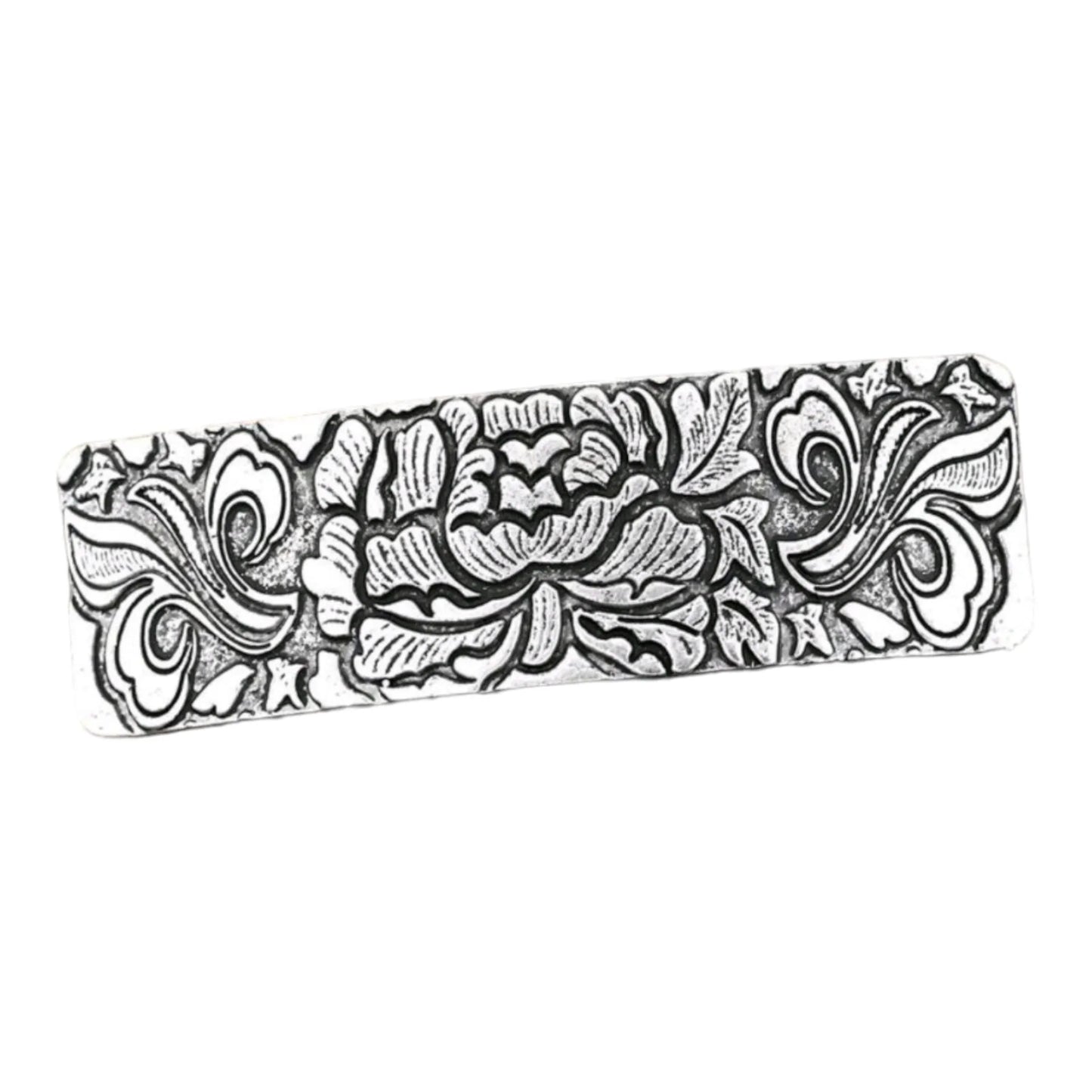 Tooled Above Them All Metal Western Hair Barrette