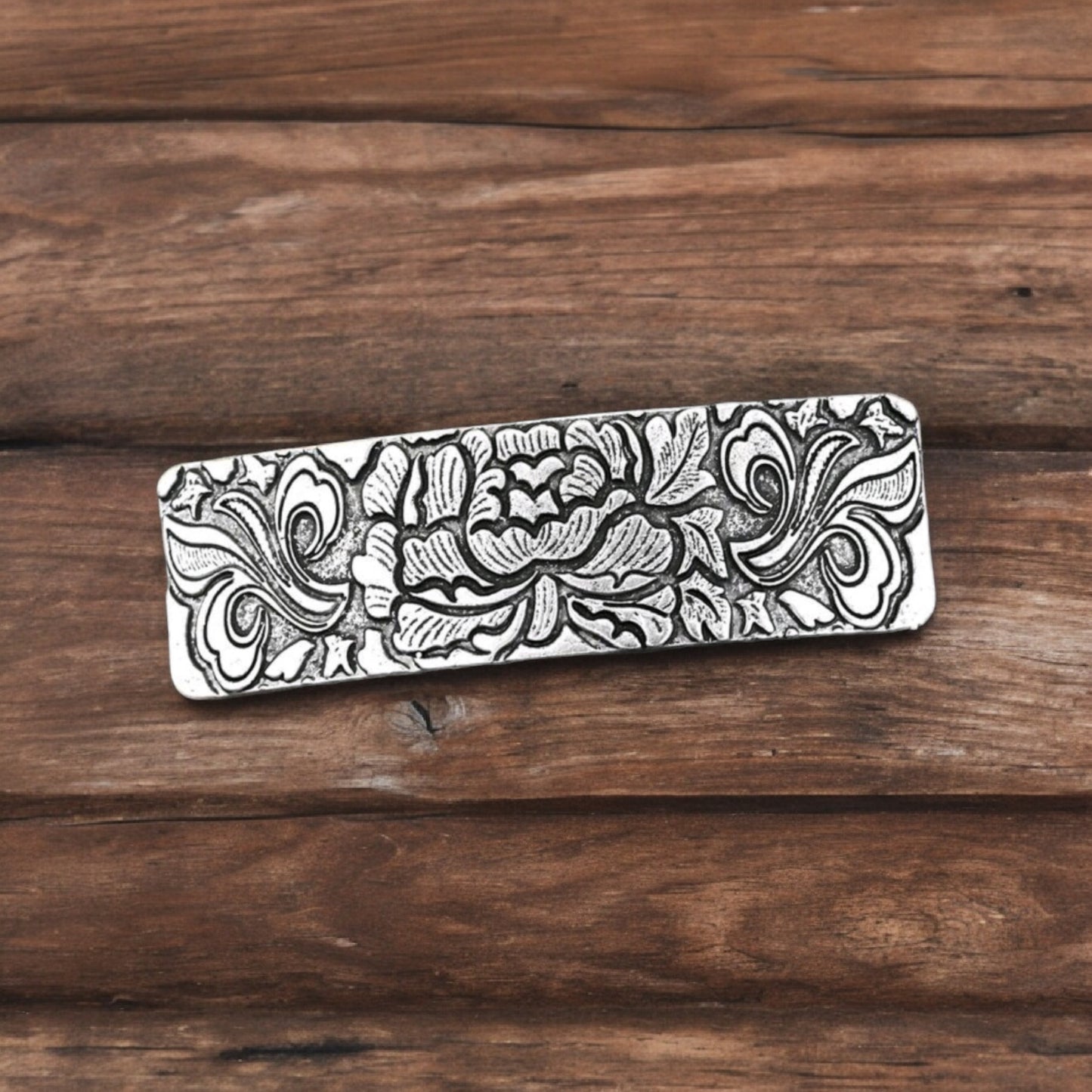 Tooled Above Them All Metal Western Hair Barrette