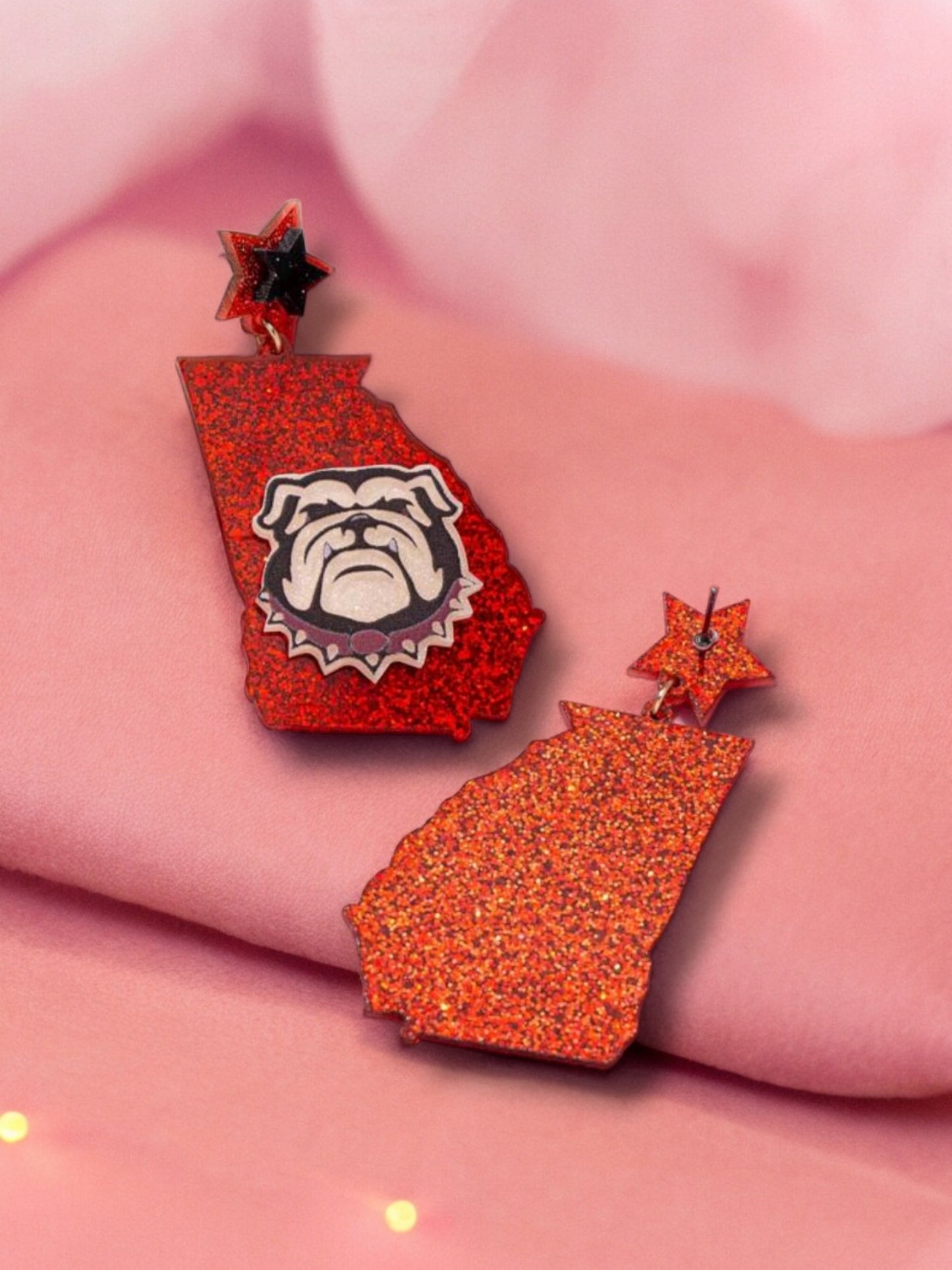 Bulldog Sports Earrings Glitter