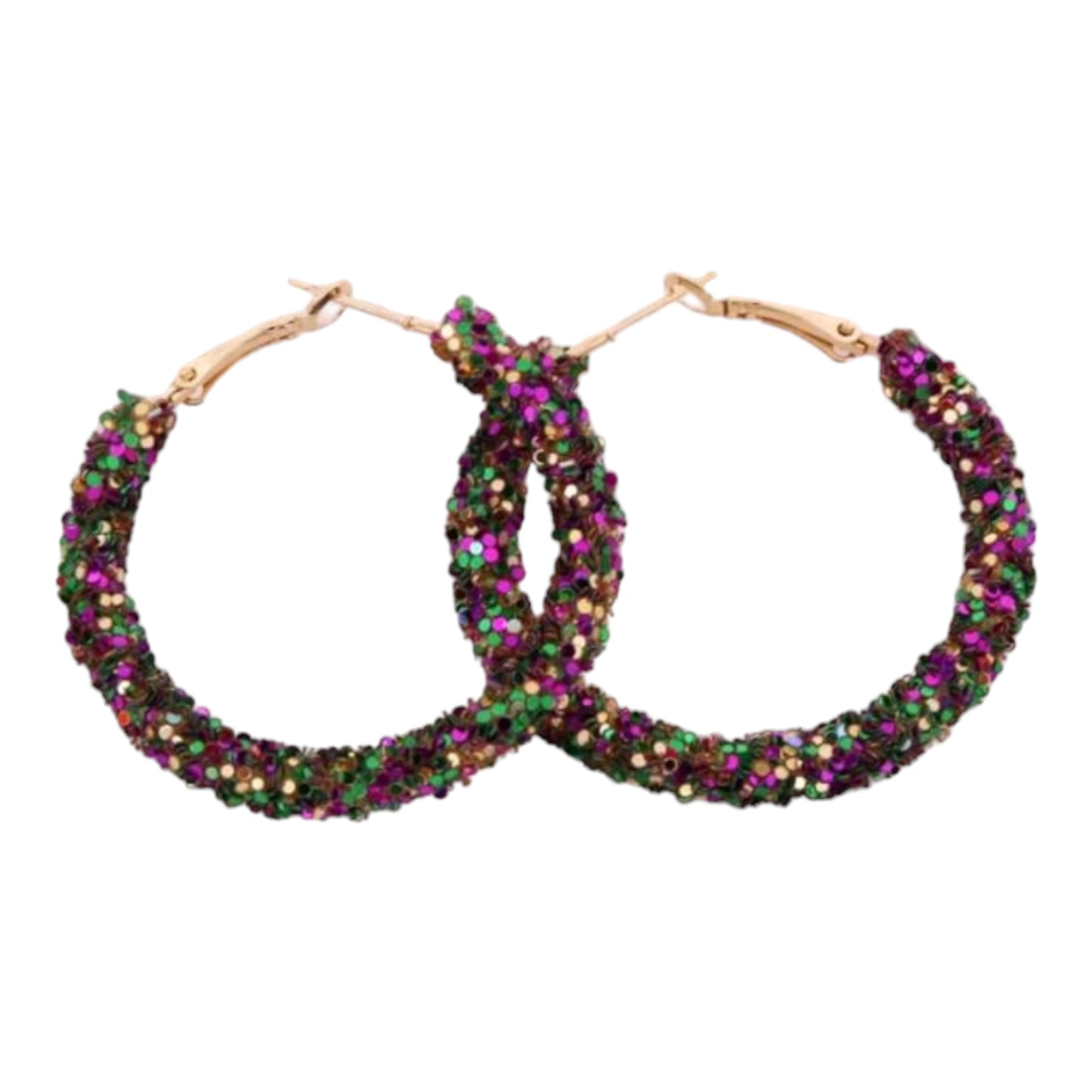 GameDay Glitter Hoop style Earrings