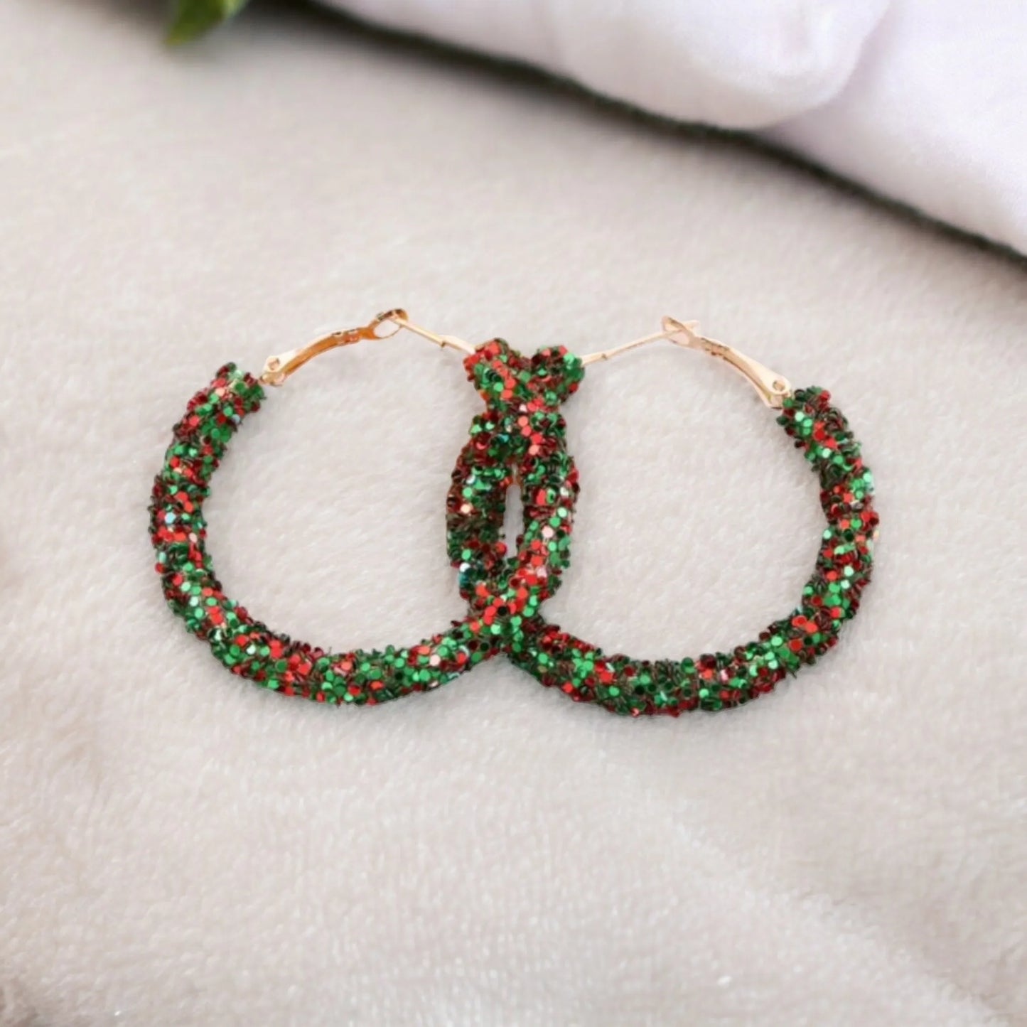 GameDay Glitter Hoop style Earrings