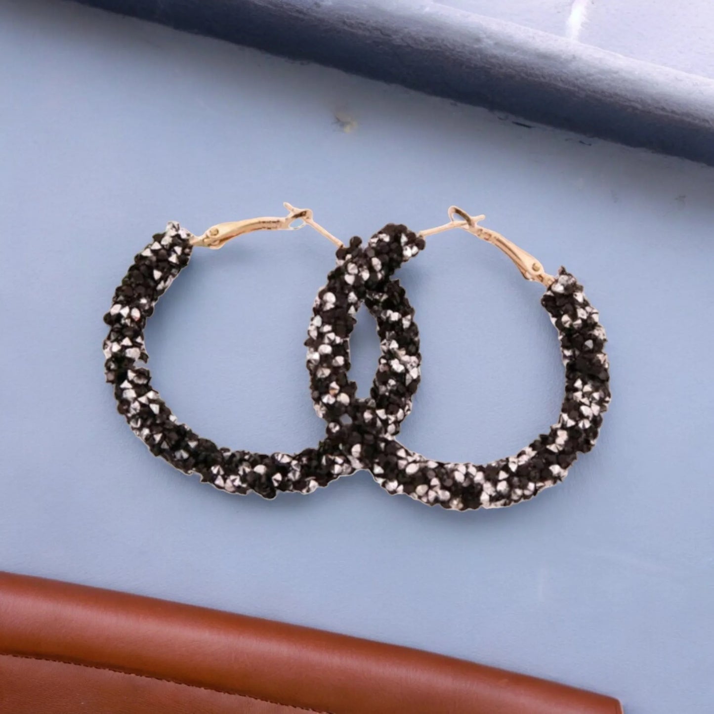 GameDay Glitter Hoop style Earrings